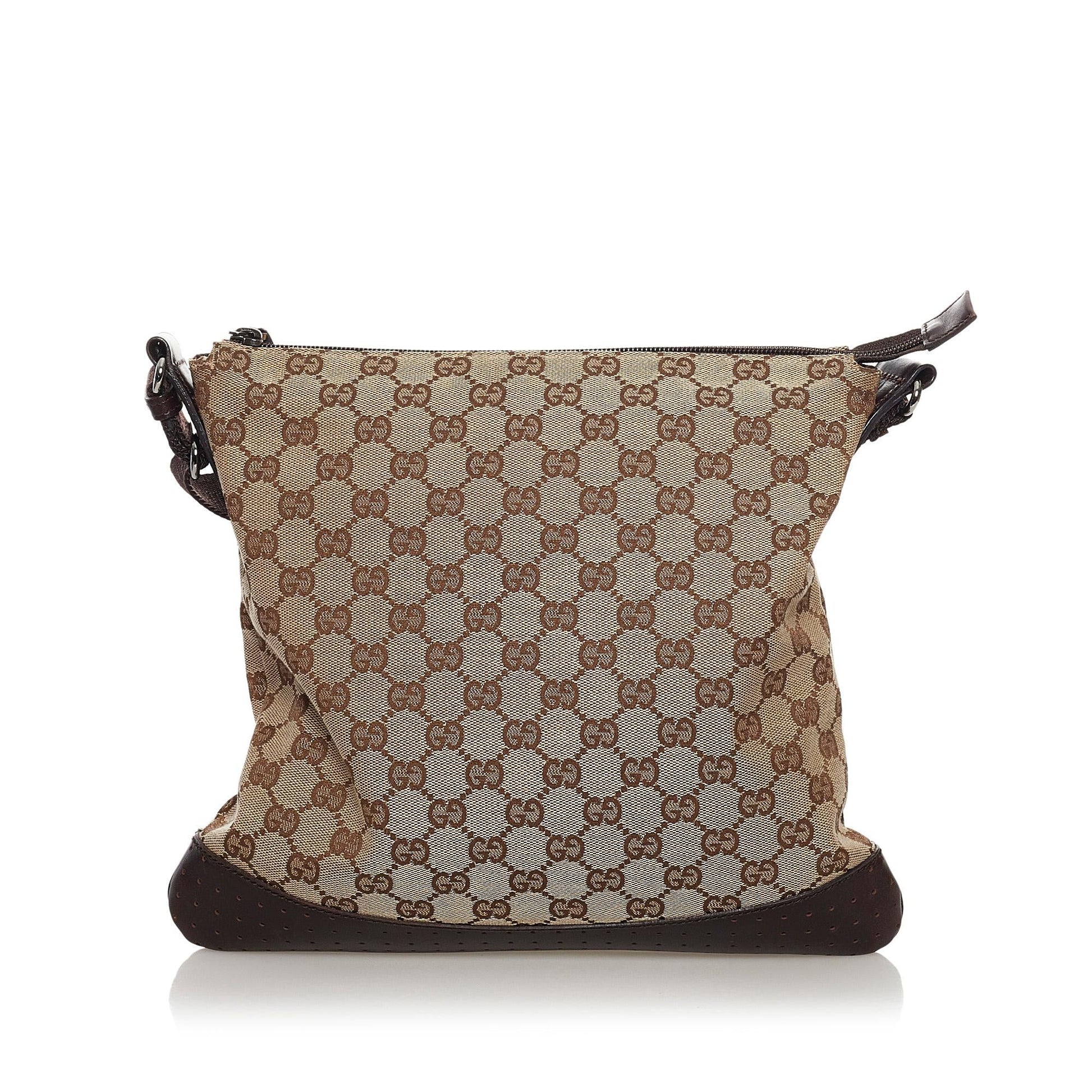 Gucci GG SHG Canvas Brown Crossbody Bag 26