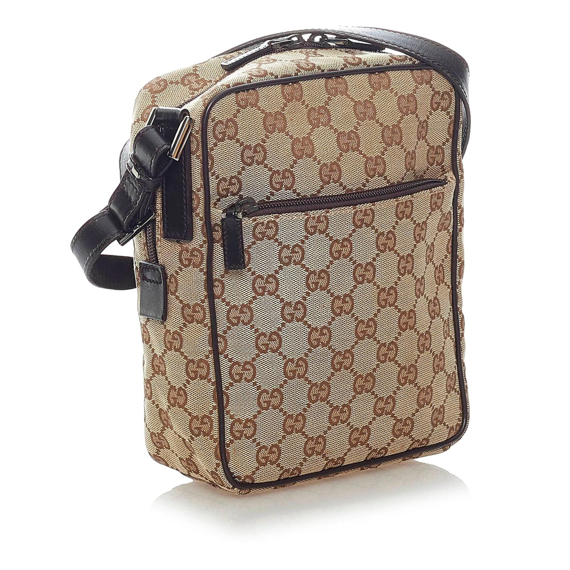 Gucci GG SHG Canvas Brown Crossbody Bag