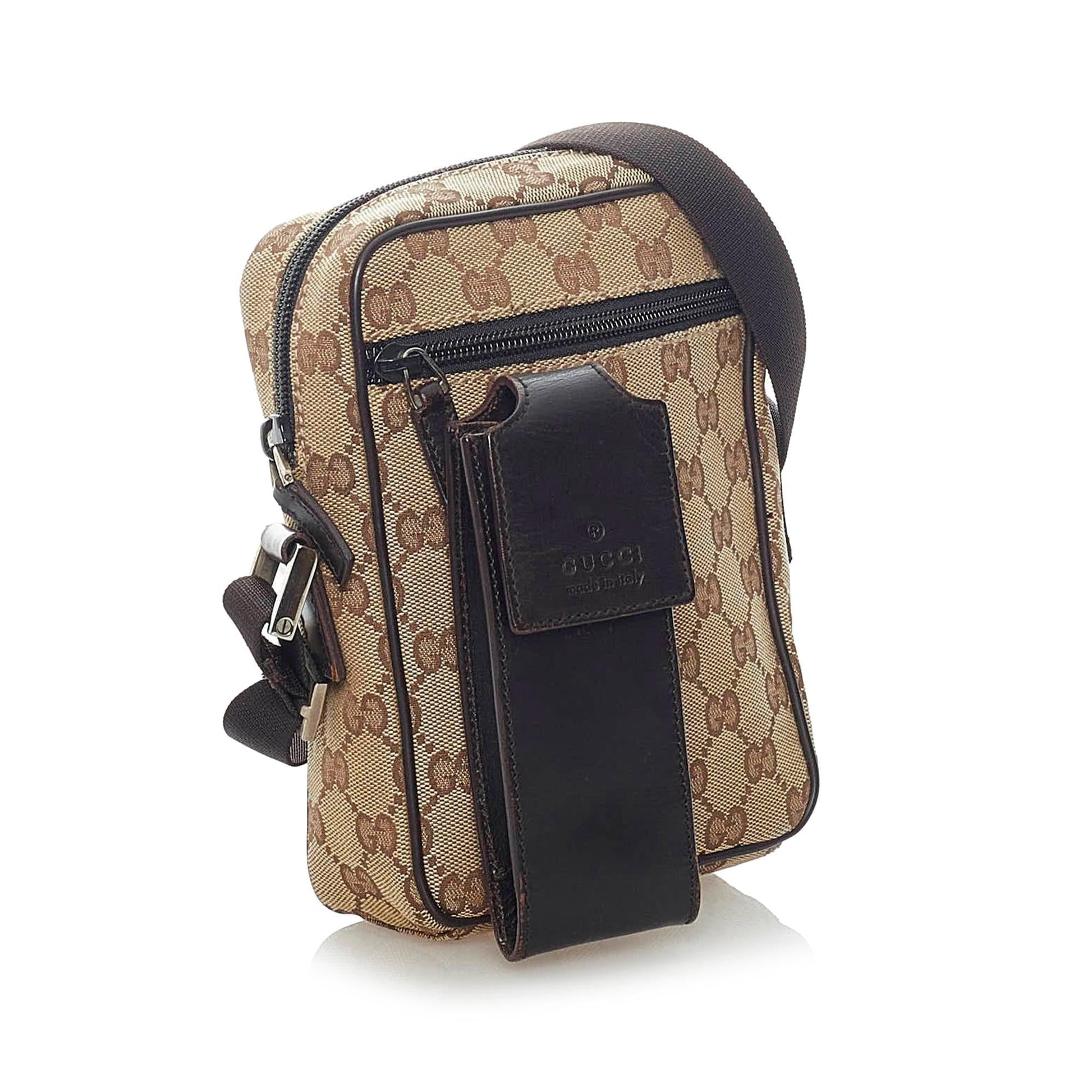 Gucci GG SHG Canvas Brown Crossbody Bag 3