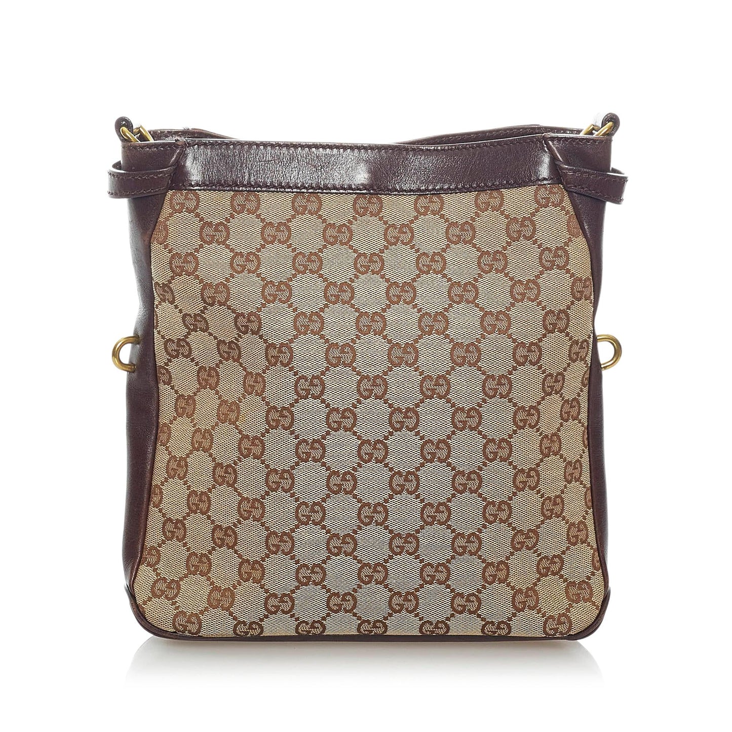 Gucci GG SHG Canvas Calf Brown Crossbody Bag 4