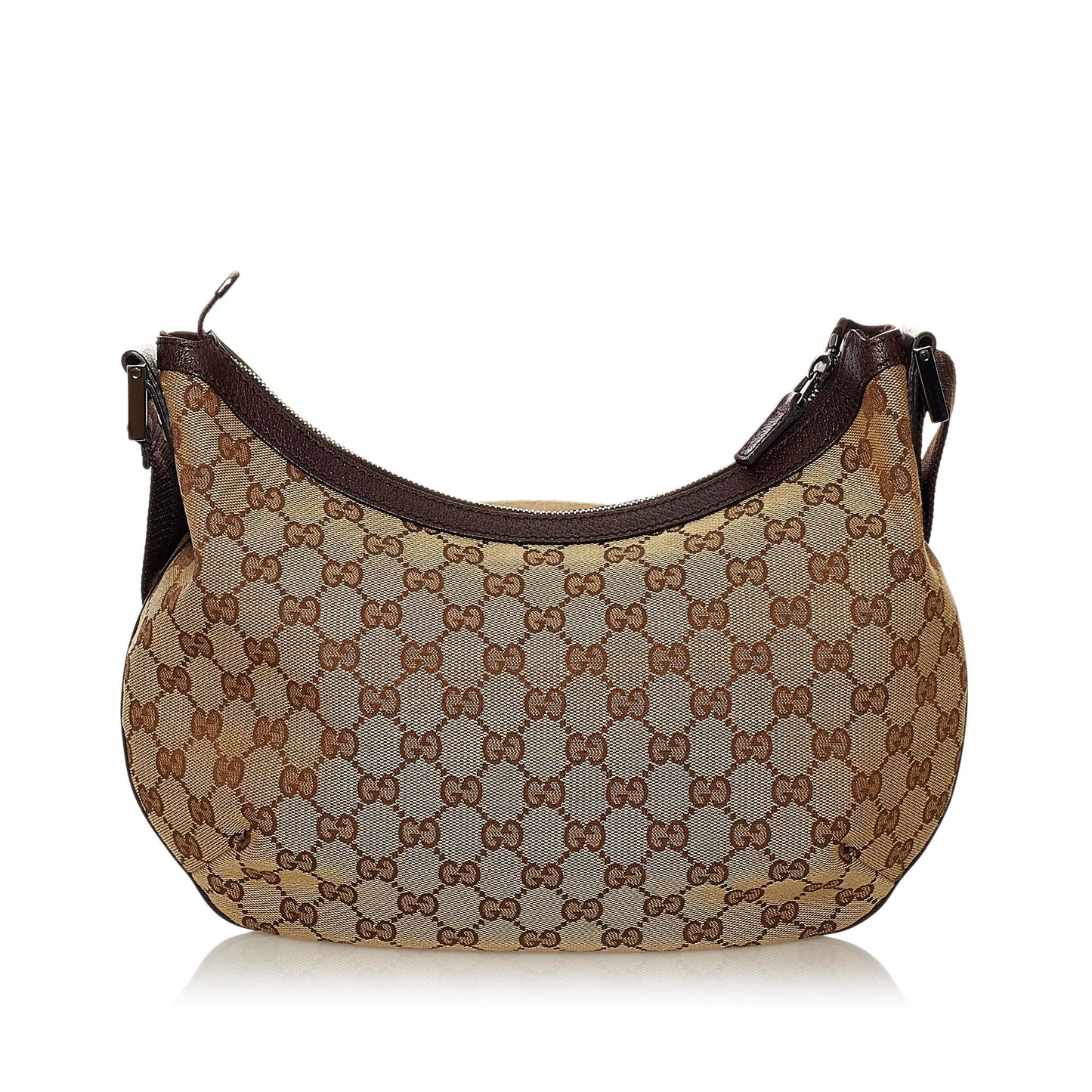 Gucci GG SHG Canvas Calf Brown Crossbody Bag Bag Shg