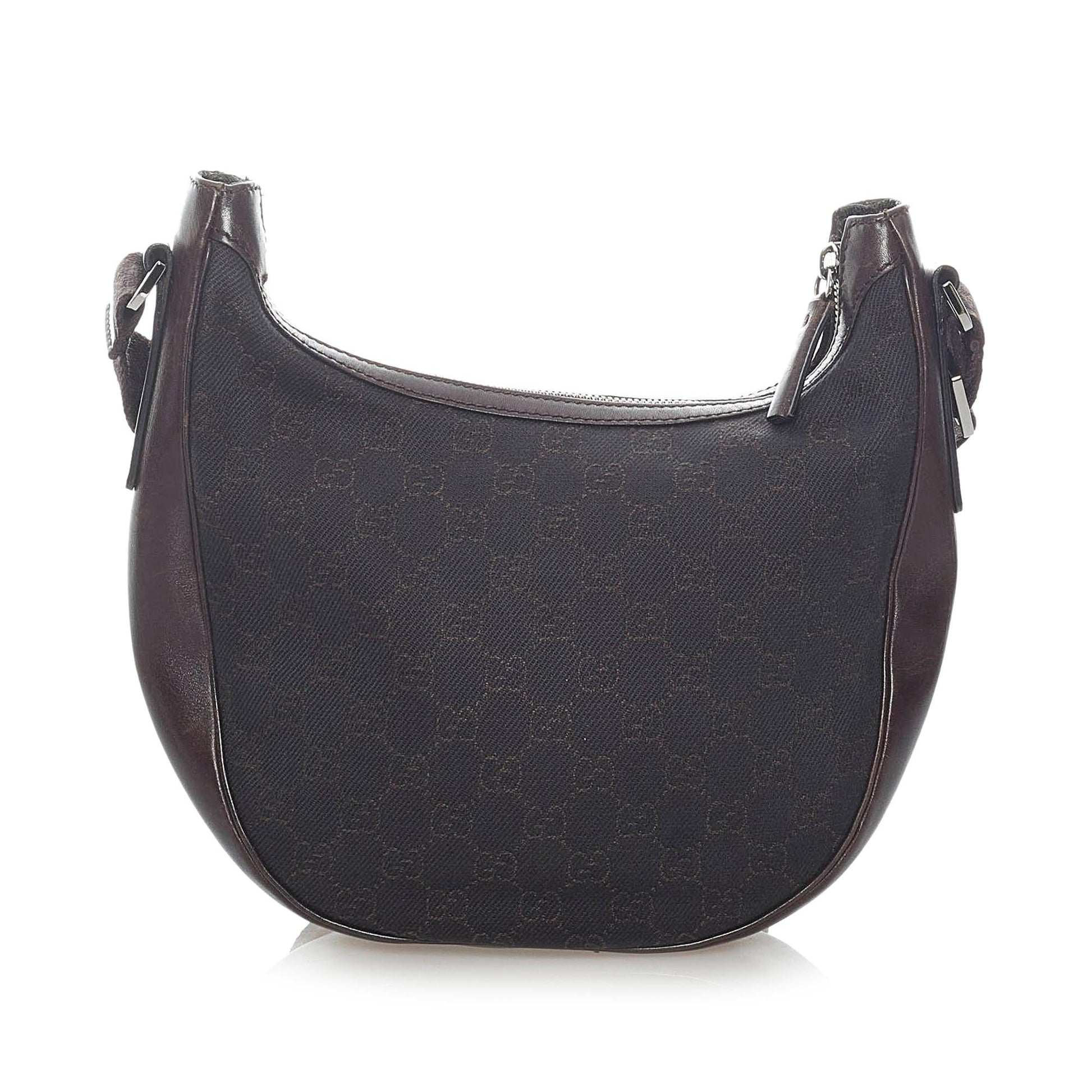 Gucci GG SHG Canvas Brown Crossbody Bag 4
