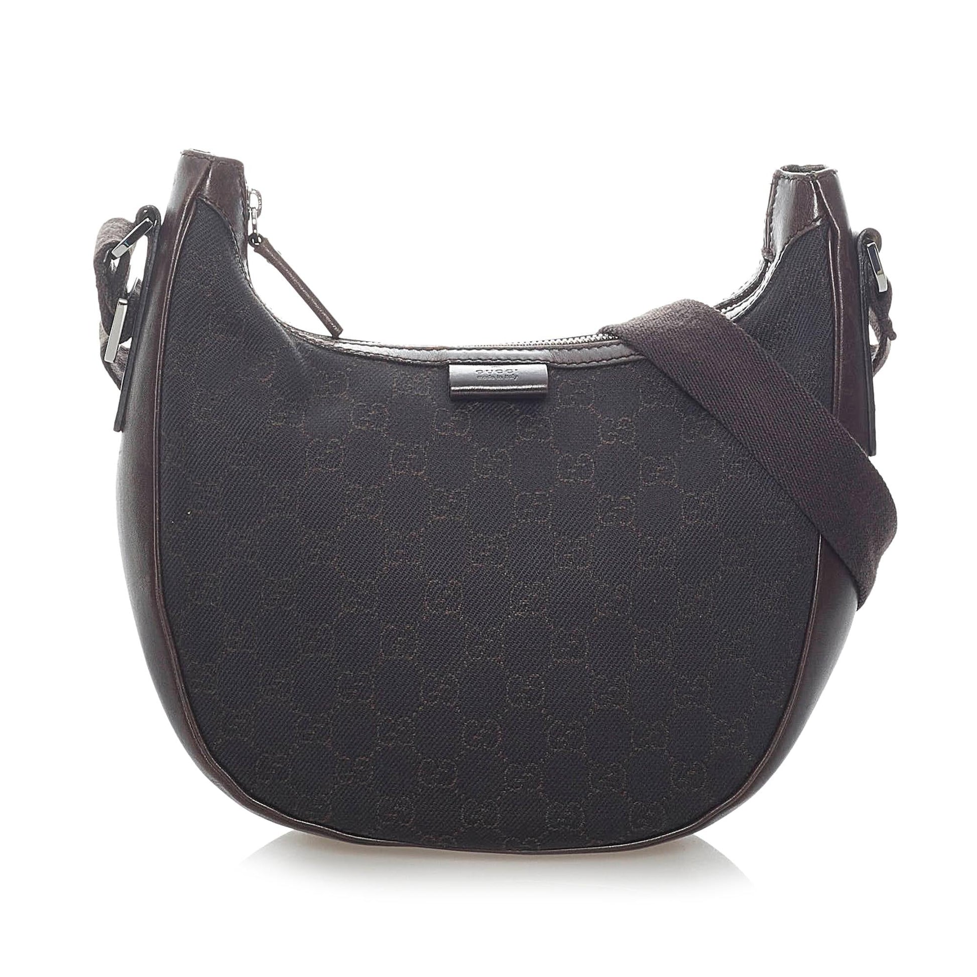 Gucci GG SHG Canvas Brown Crossbody Bag 4