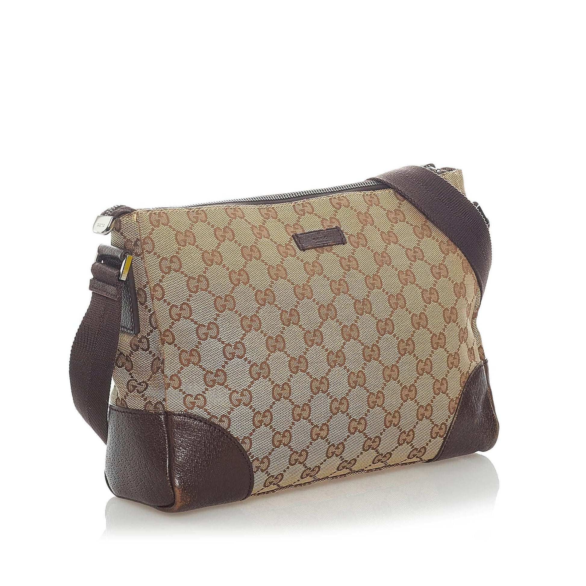 Gucci GG SHG Canvas Brown Crossbody Bag 5