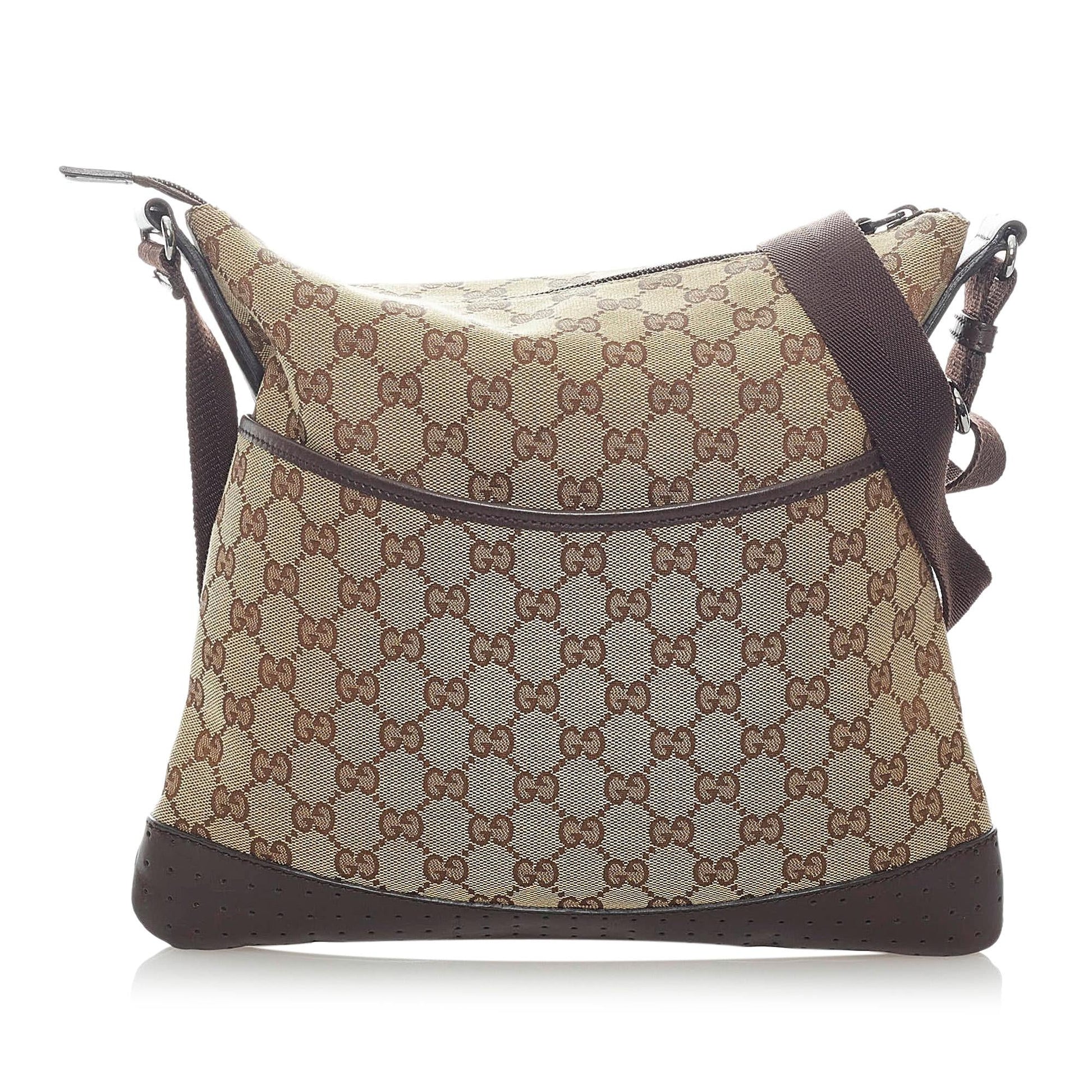 Gucci GG SHG Canvas Brown Crossbody Bag 6