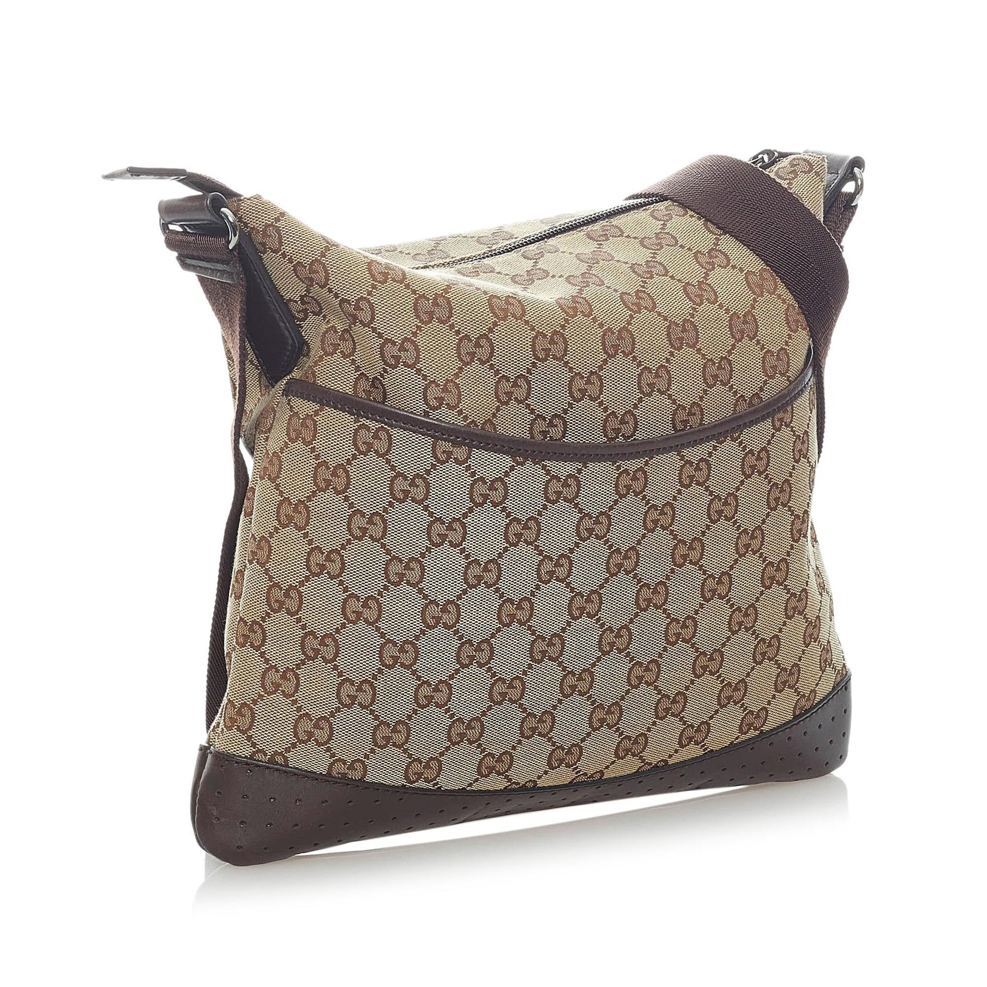 Gucci GG SHG Canvas Brown Crossbody Bag 6