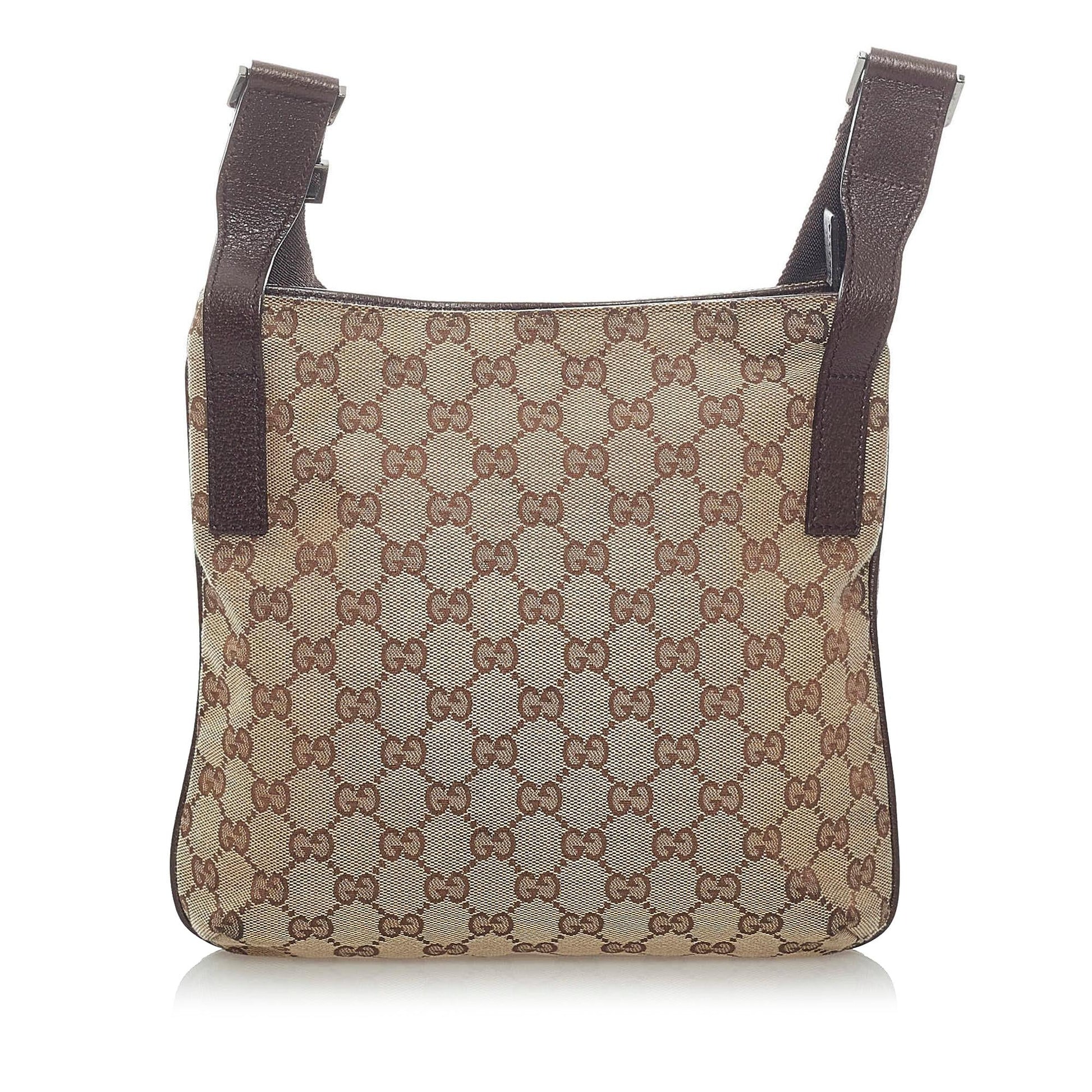 Gucci GG SHG Canvas Calf Brown Crossbody Bag 6
