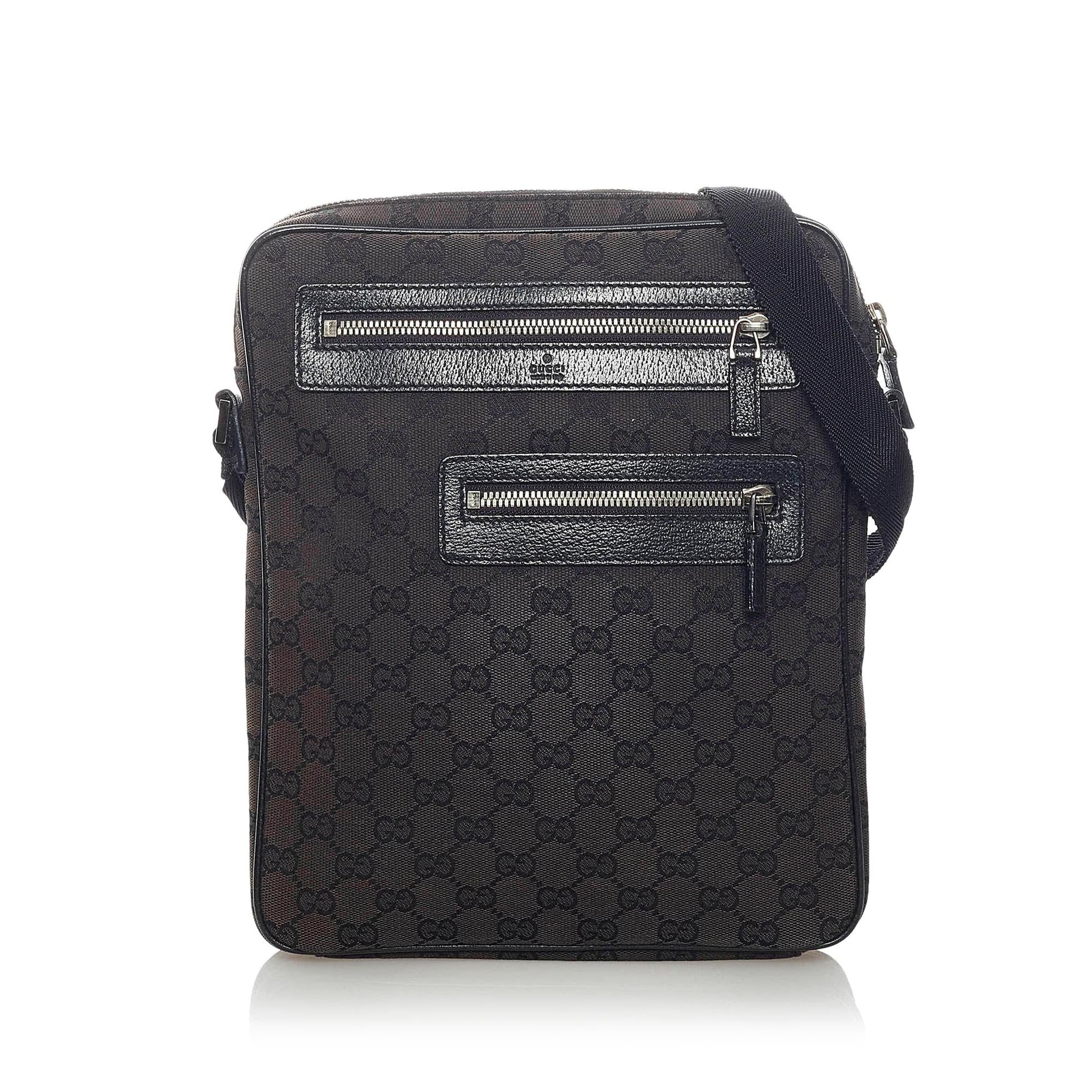Gucci GG SHG Canvas Black Crossbody Bag 6