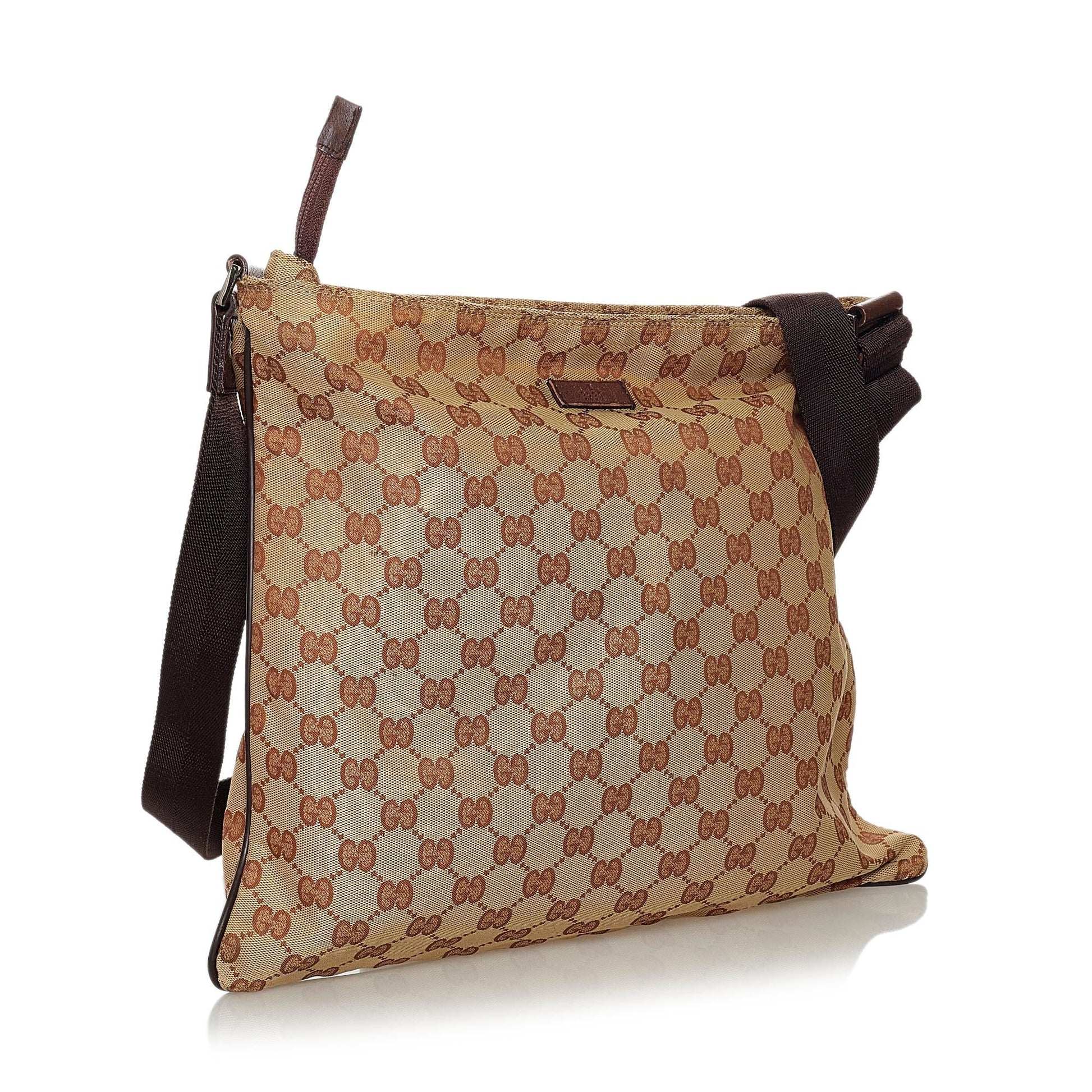 Gucci GG SHG Canvas Brown Crossbody Bag 8