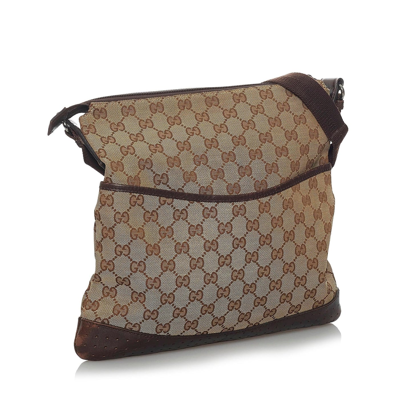 Gucci GG SHG Canvas Calf Brown Crossbody Bag 7