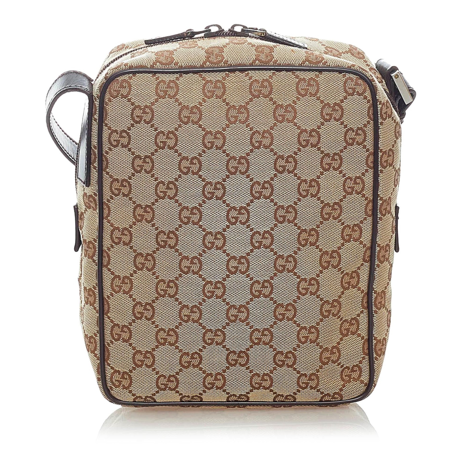 Gucci GG SHG Canvas Brown Crossbody Bag 10
