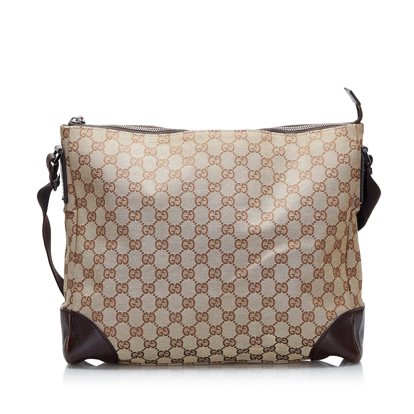 Gucci GG SHG-IL2z3A Canvas Brown Crossbody Bag