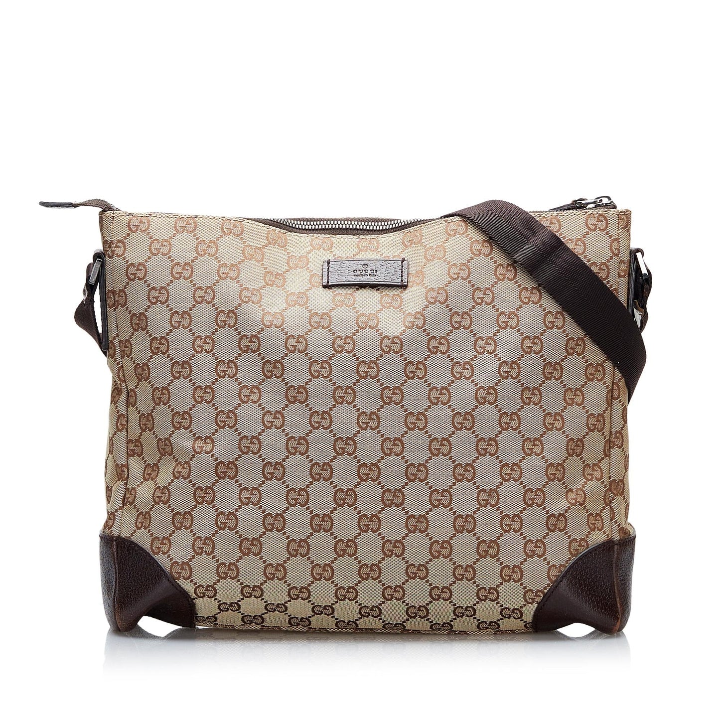 Gucci GG SHG-IL2z3A Canvas Brown Crossbody Bag