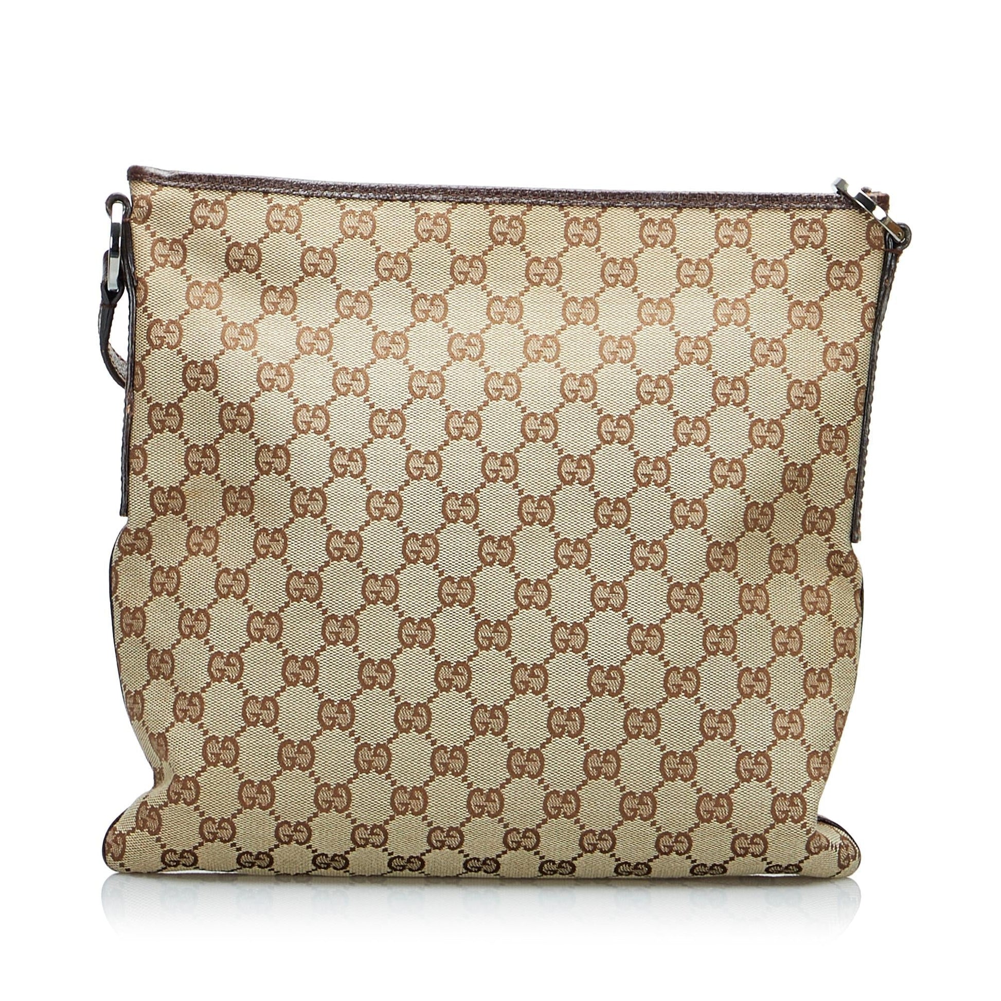 Gucci GG SHG-WPDrGU Canvas Brown Crossbody Bag