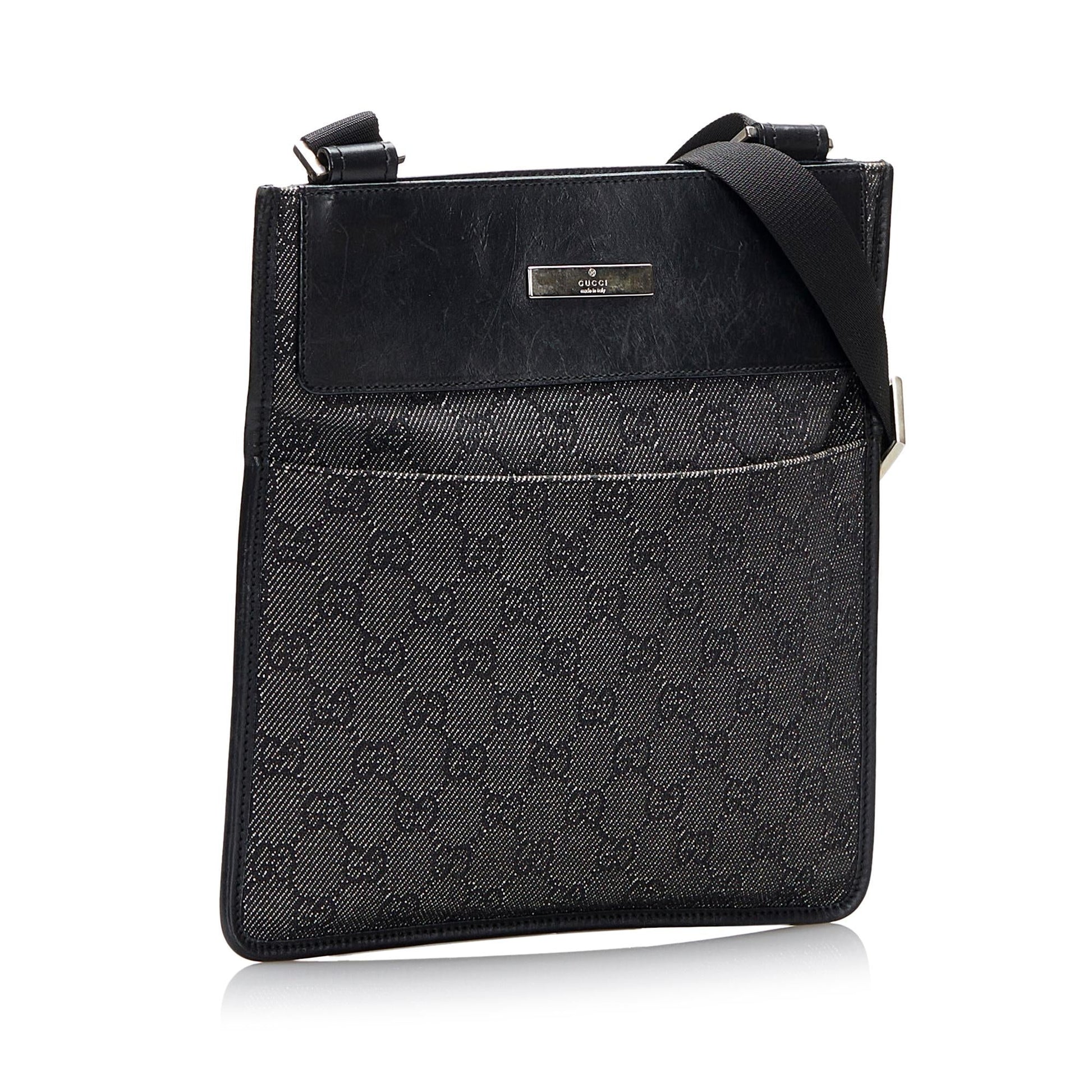 Gucci GG SHG-KM0rHO Canvas Grey Crossbody Bag