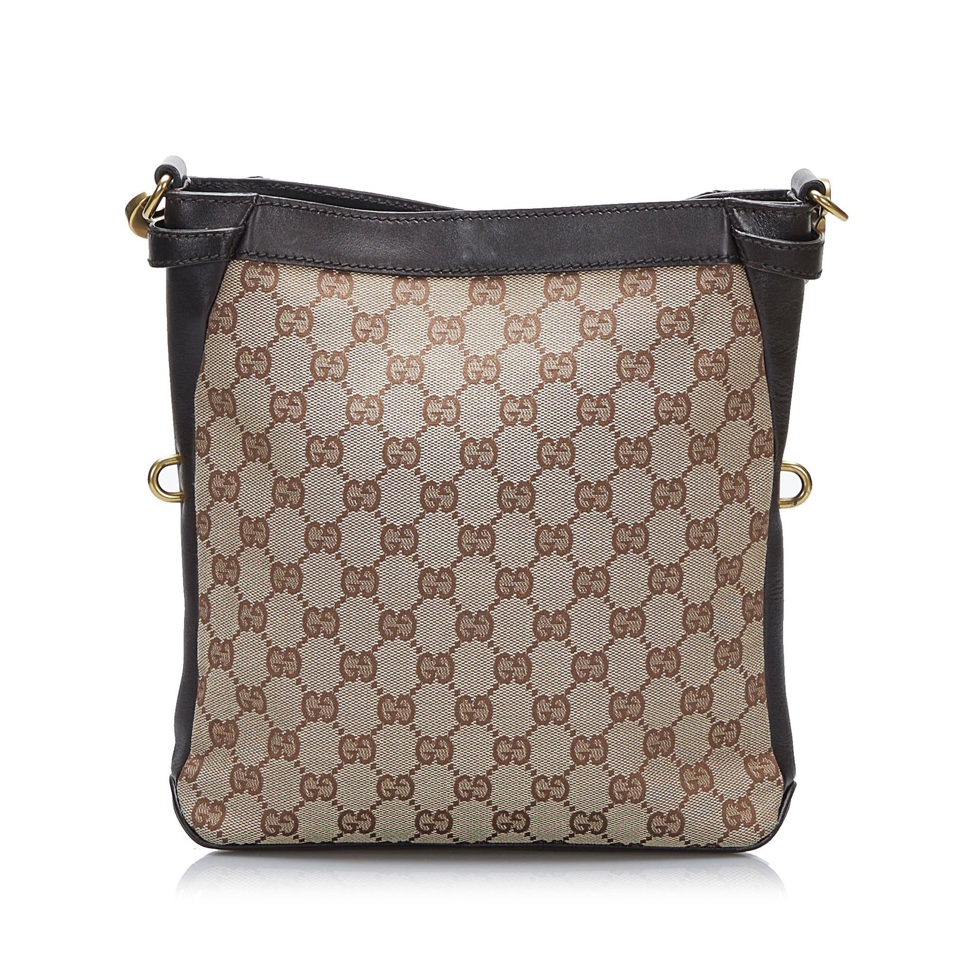 Gucci GG SHG-opFXVL Canvas Brown Crossbody Bag