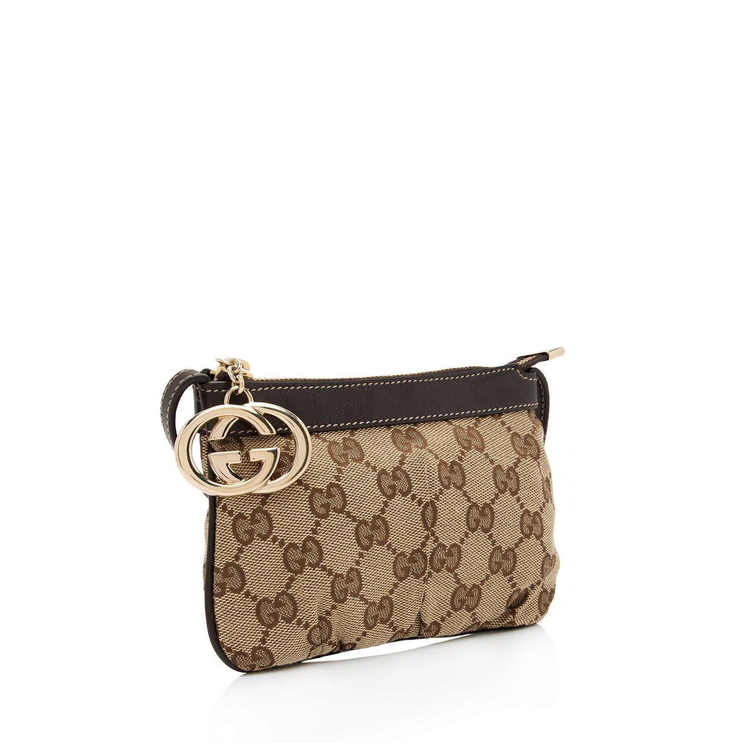 Gucci GG SHF-WODP3d Leather Canvas Brown Beige Crossbody Bag