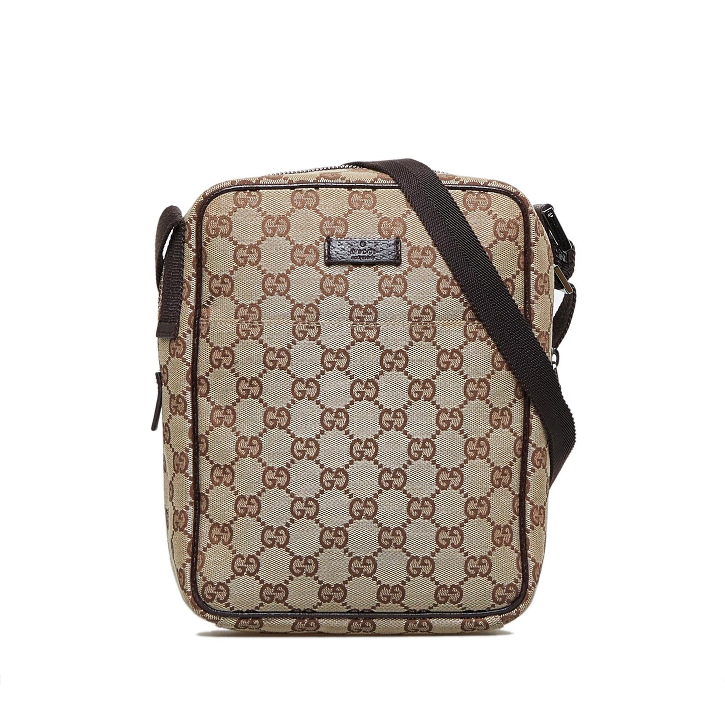 Gucci GG SHG-V9LYOe Canvas Brown Crossbody Bag