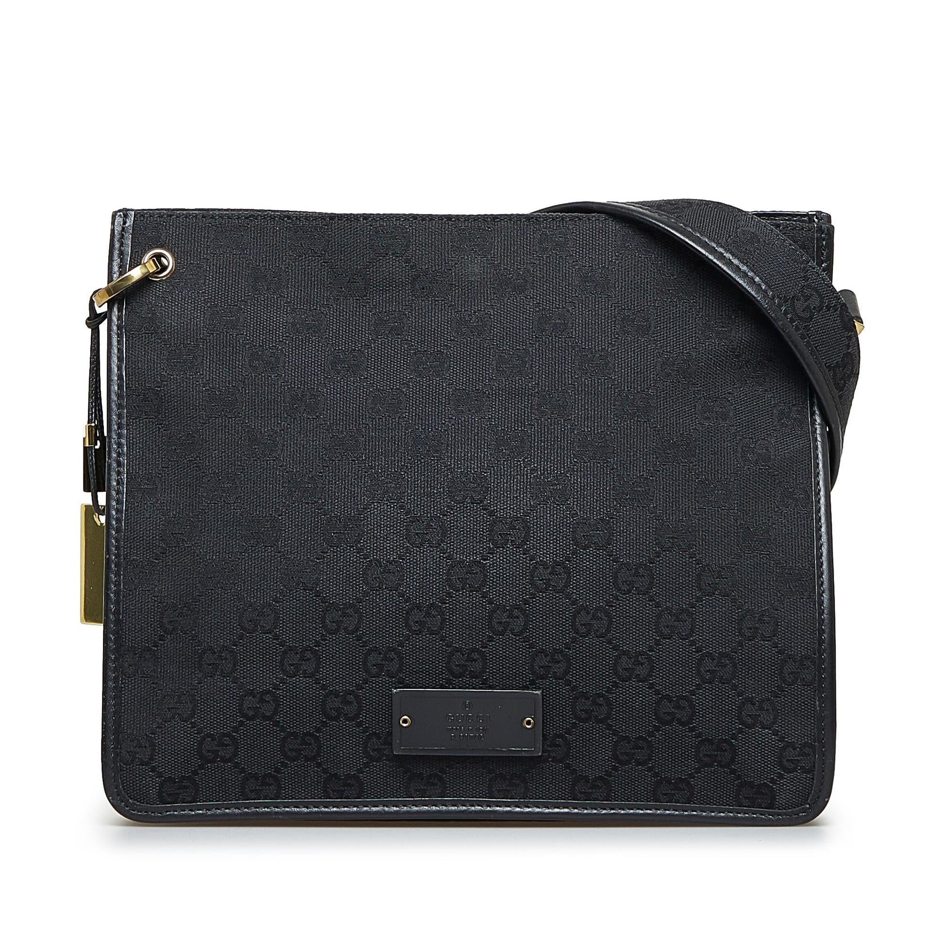 Gucci GG SHG-fAj1LL Canvas Black Crossbody Bag