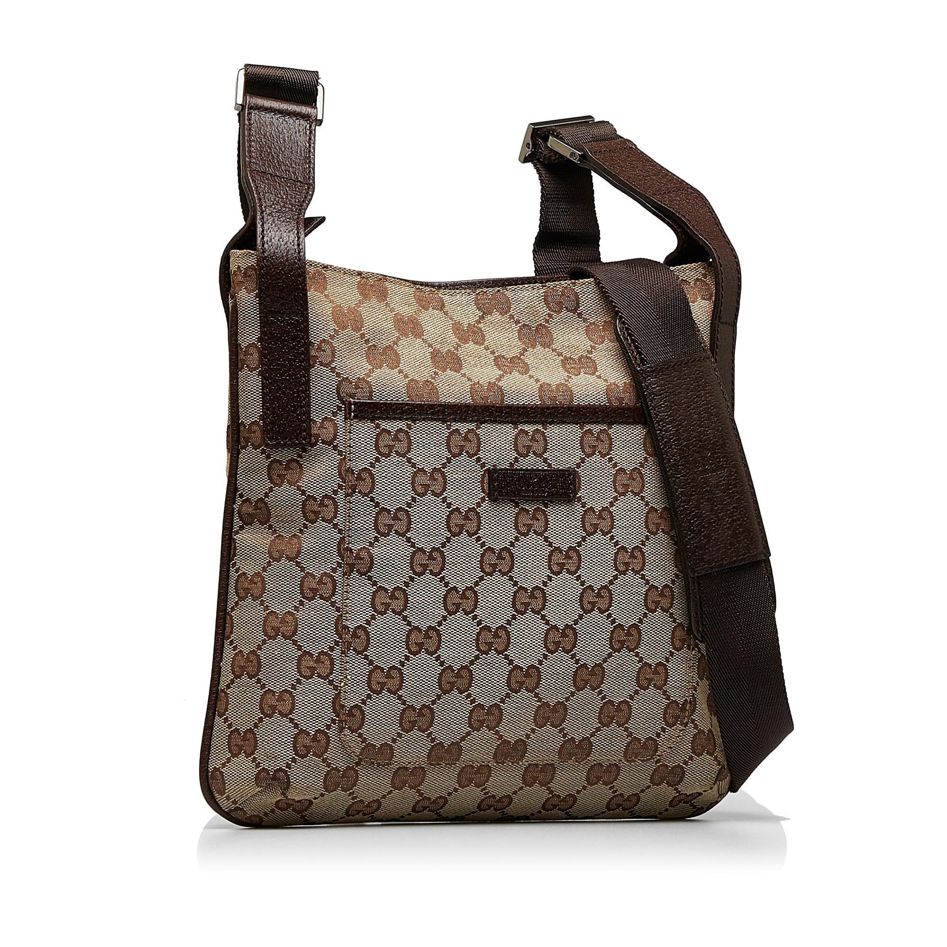 Gucci GG SHG- ZBQc Canvas Brown Crossbody Bag