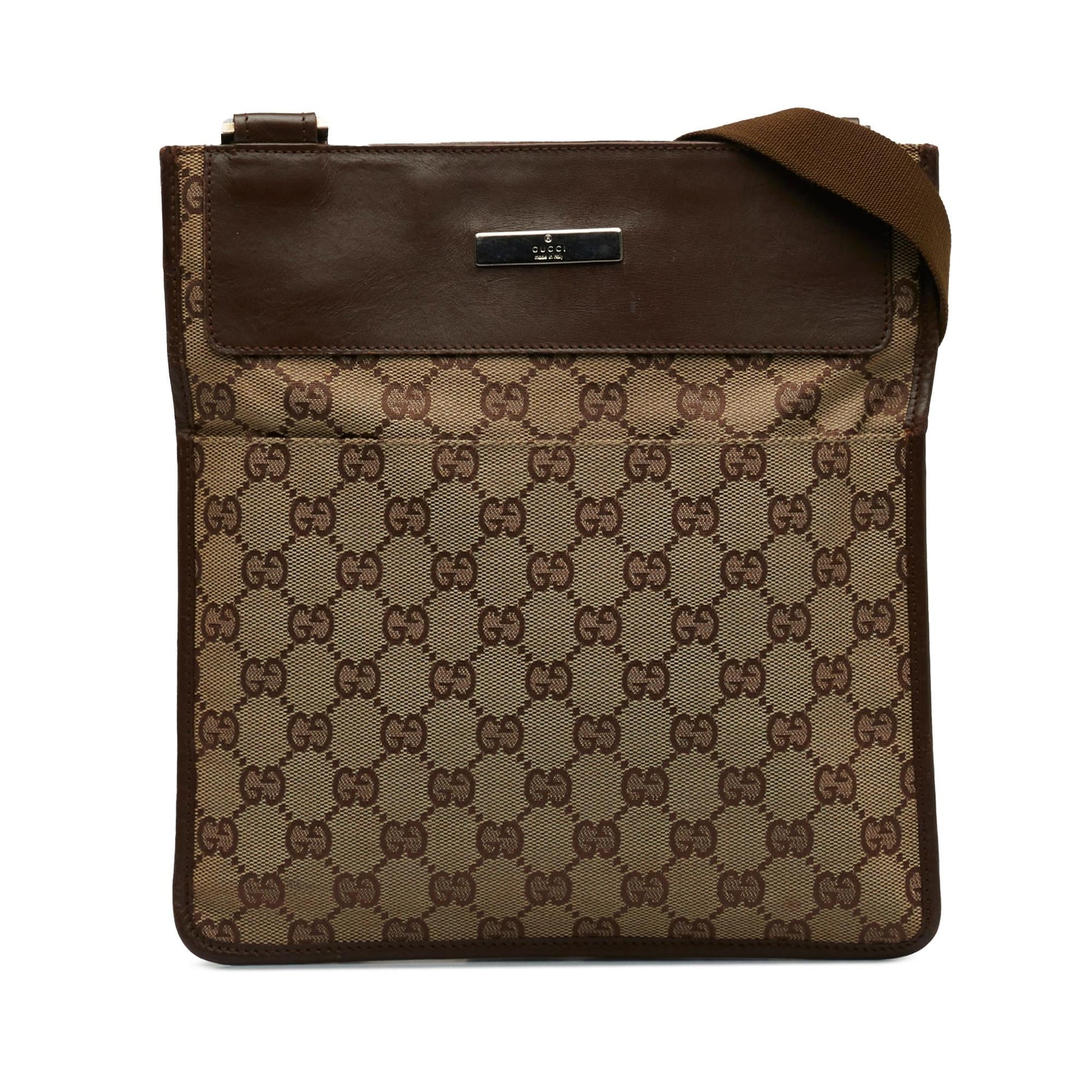 Gucci GG SHG-XBjUiA Canvas Calf Brown Crossbody Bag
