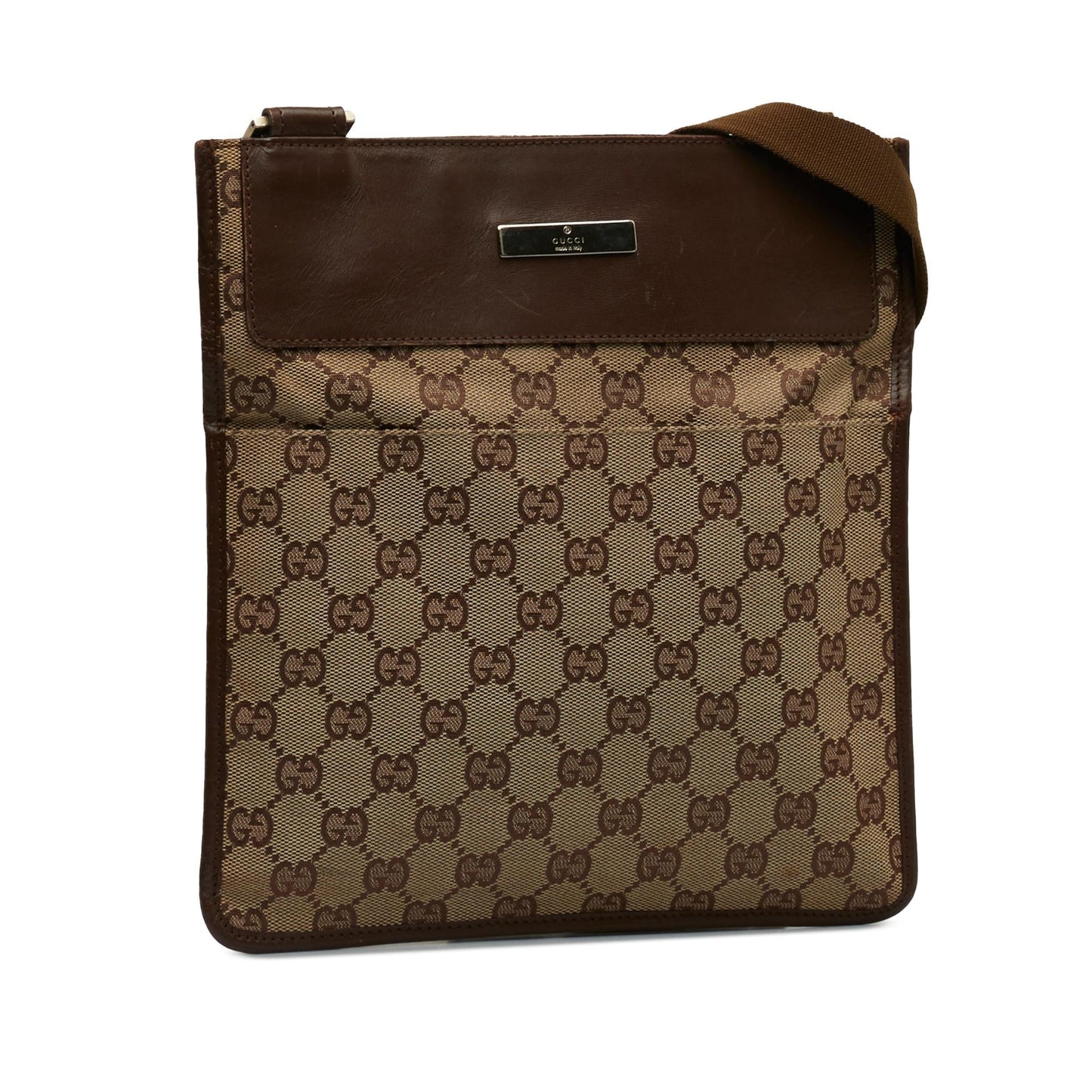 Gucci GG SHG-XBjUiA Canvas Calf Brown Crossbody Bag
