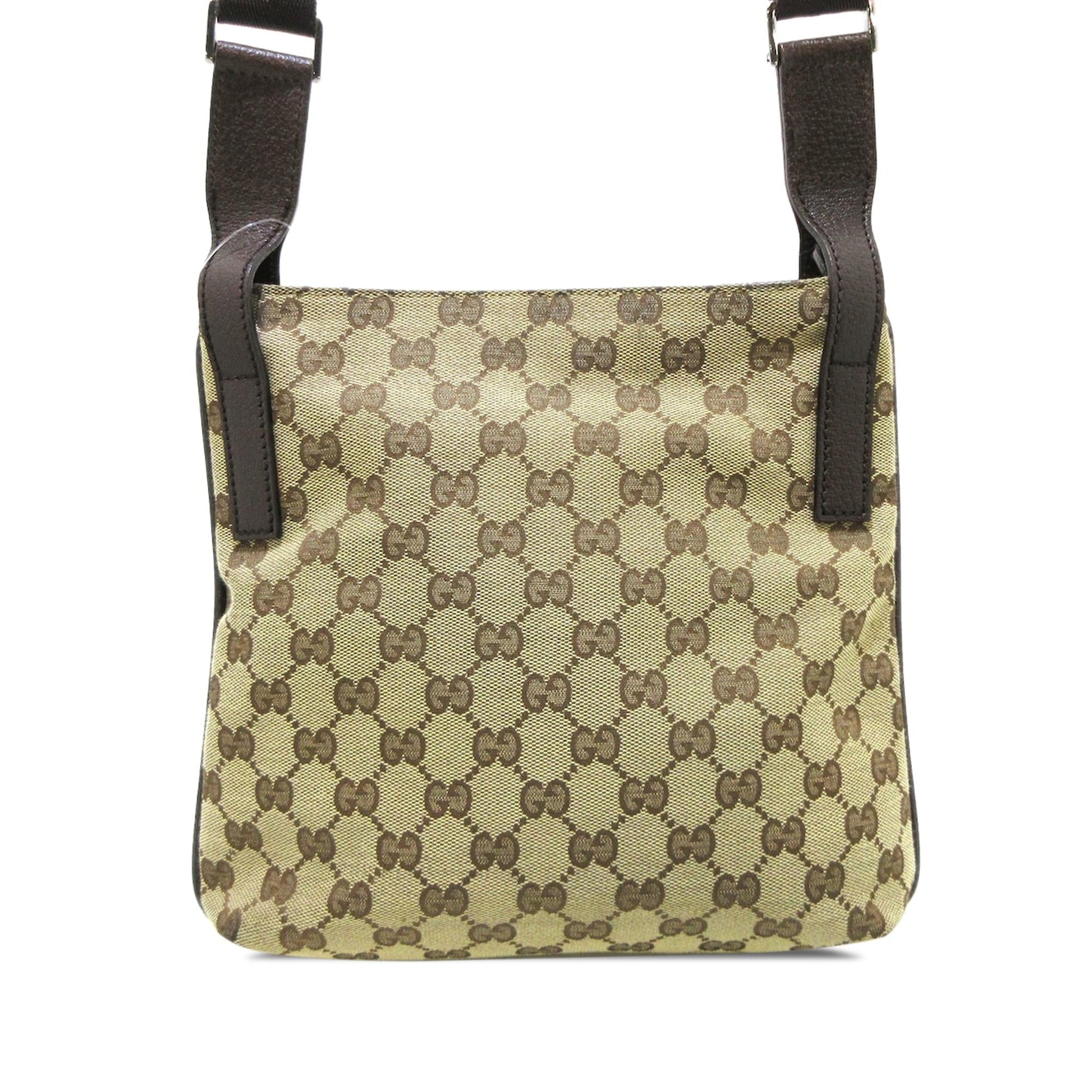 Gucci GG SHG-x23w1X Canvas Calf Brown Crossbody Bag