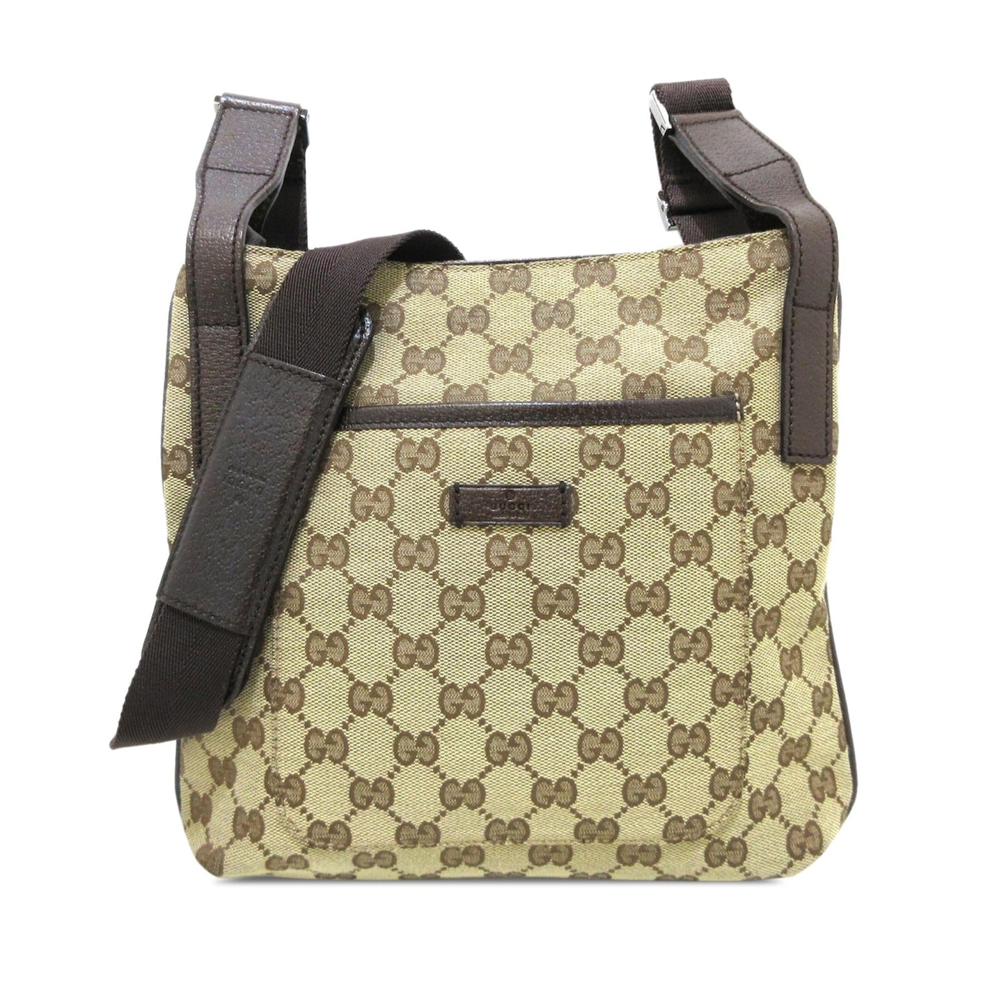 Gucci GG SHG-x23w1X Canvas Calf Brown Crossbody Bag
