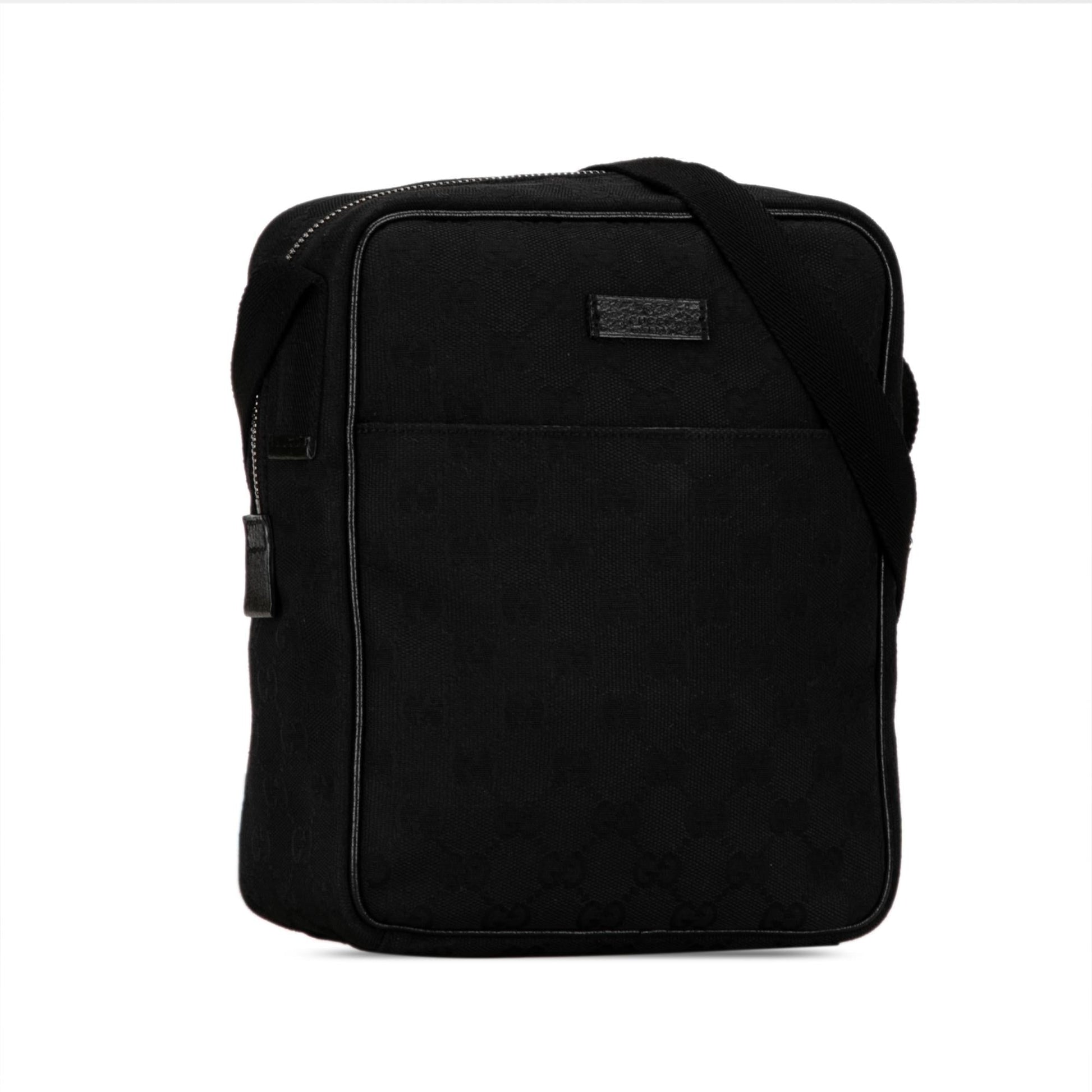 Gucci GG Canvas Black Crossbody Bag Shg Wtojt3