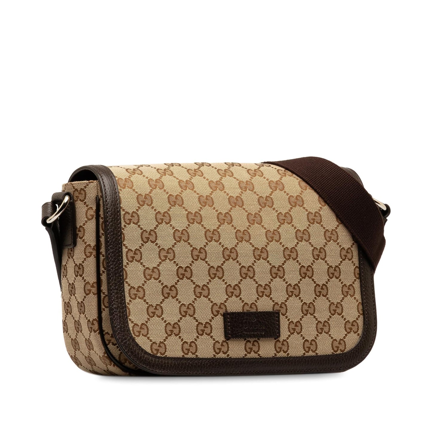 Gucci GG SHG-aoKGif Canvas Brown Crossbody Bag