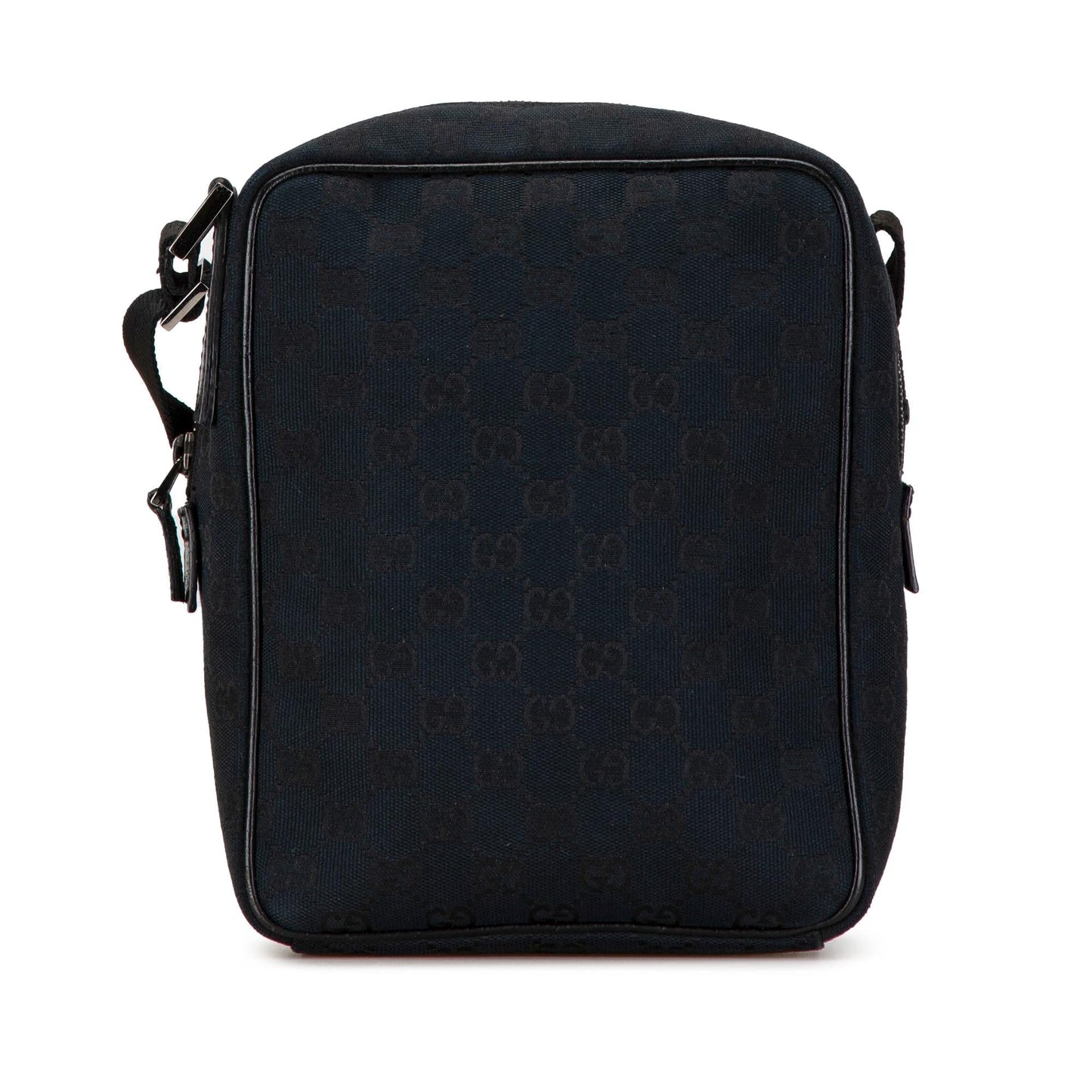 Gucci GG Canvas Calf Black Crossbody Bag Shg 62Yxq1