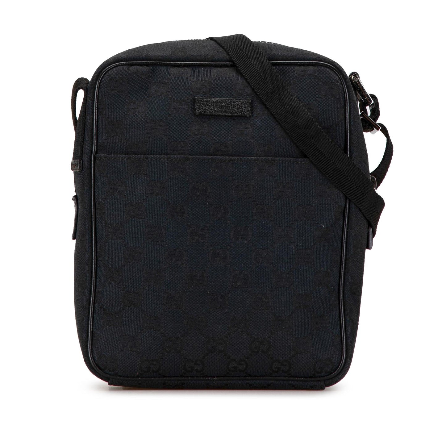 Gucci GG Canvas Calf Black Crossbody Bag Shg 62Yxq1