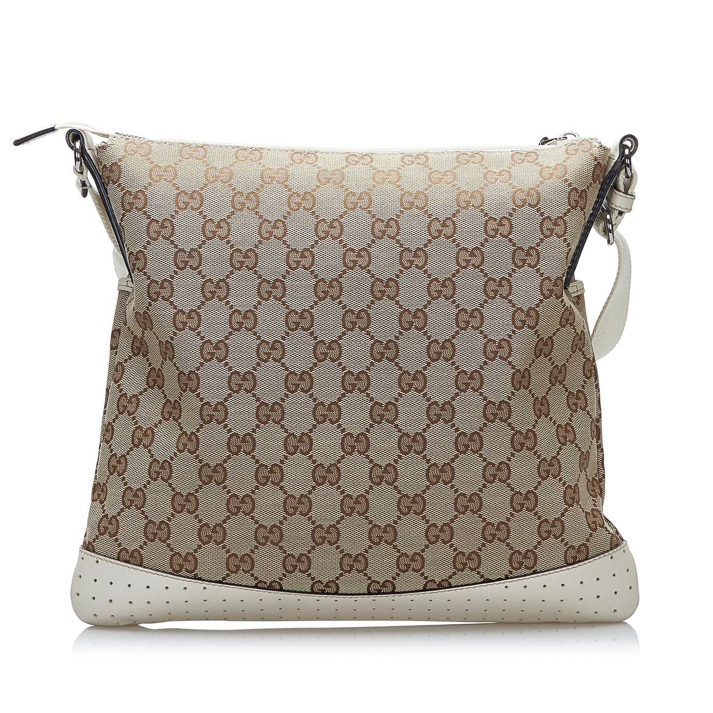 Gucci GG SHG Canvas White Brown Crossbody Bag