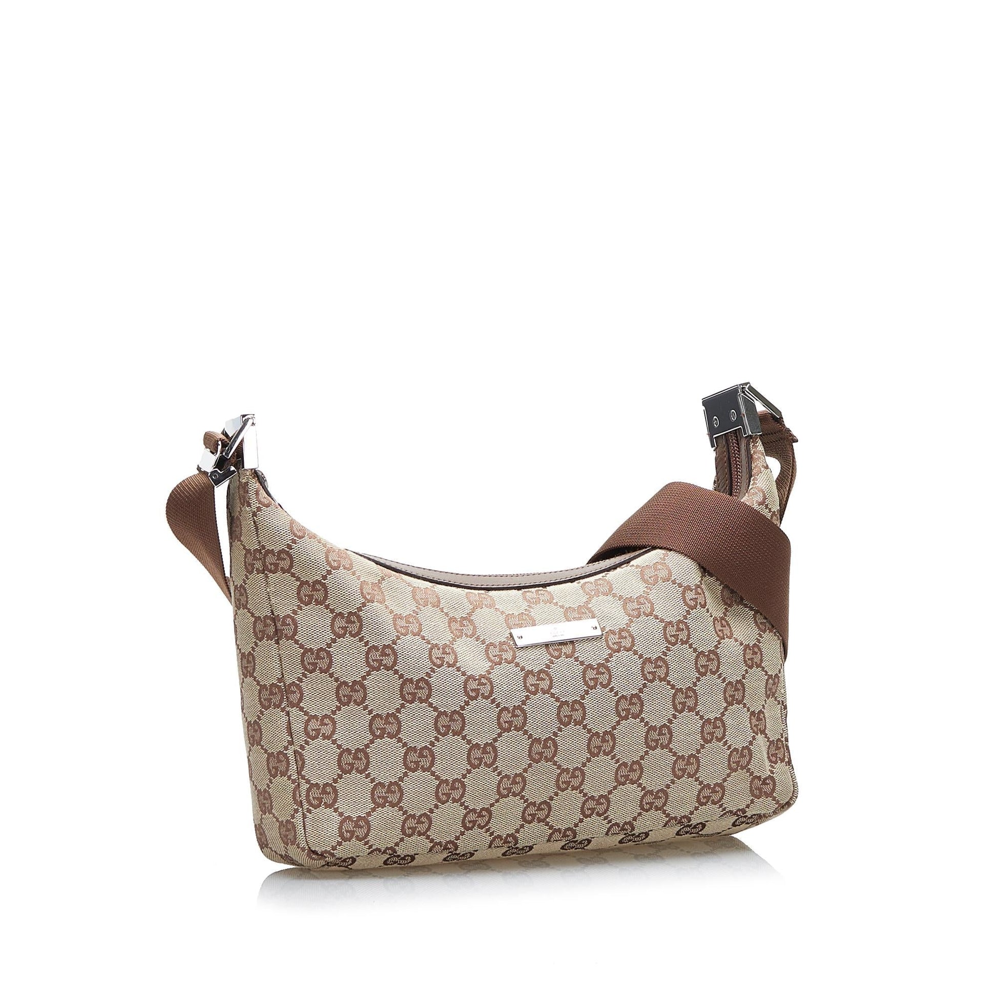 Gucci GG SHG-ewEN2M Canvas Brown Crossbody Bag