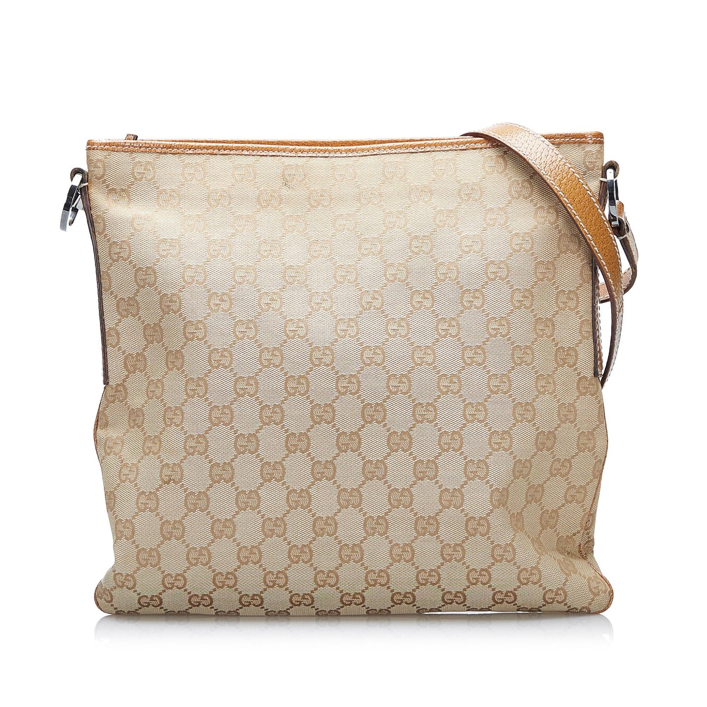 Gucci GG SHG-tZDWnx Canvas Calf Brown Crossbody Bag