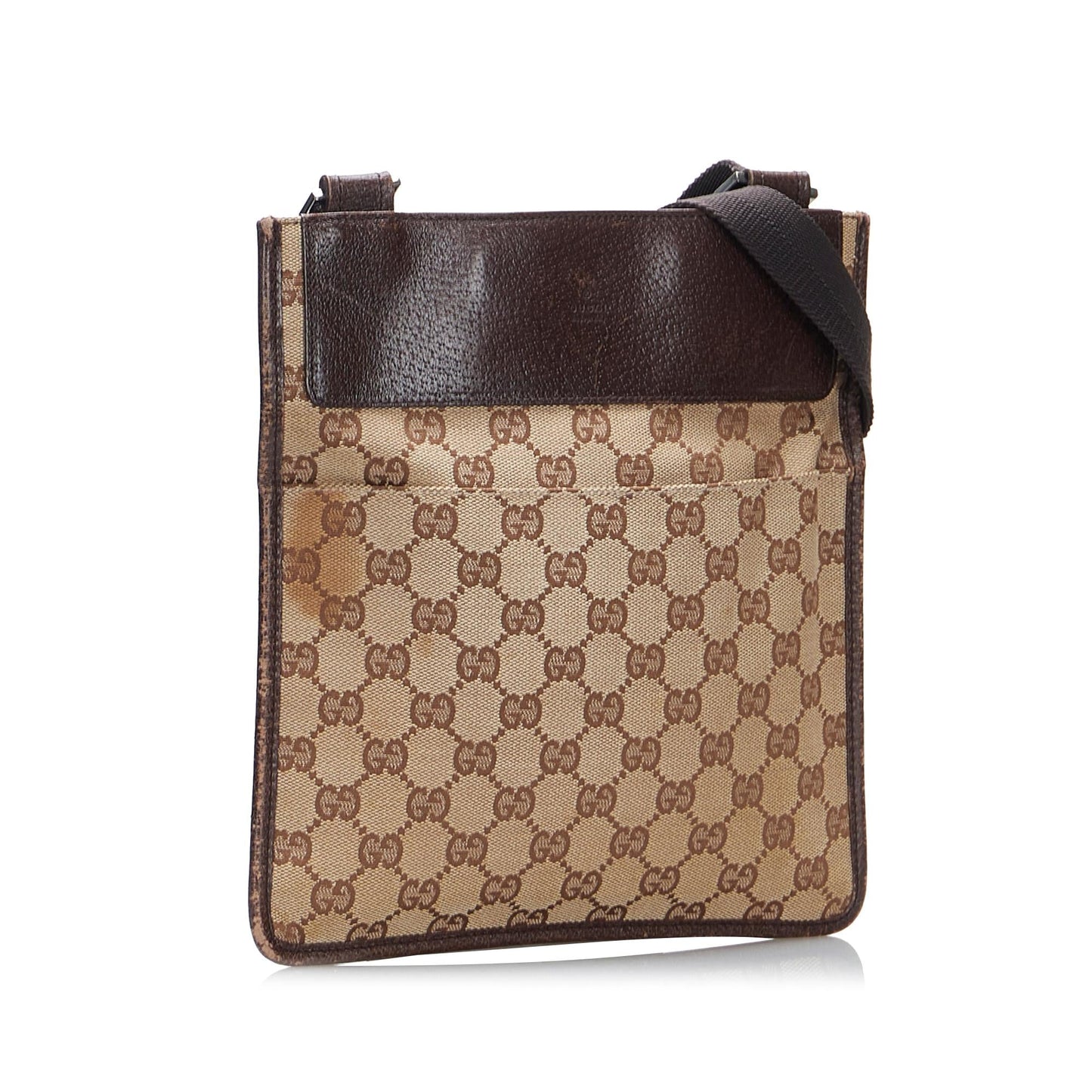 Gucci GG SHG-oRXOMp Canvas Calf Brown Crossbody Bag