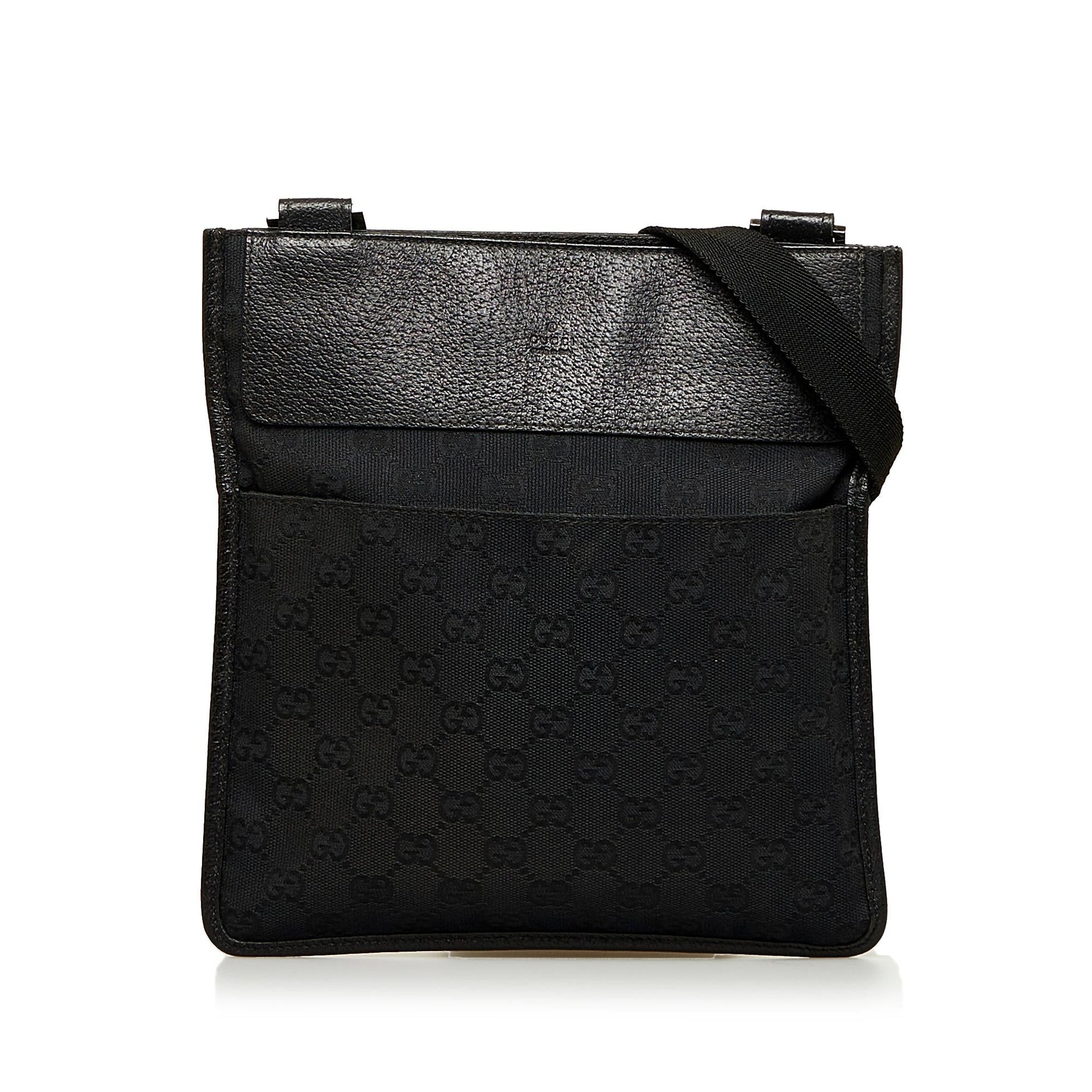 Gucci GG SHG-SXLWSf Canvas Calf Black Crossbody Bag