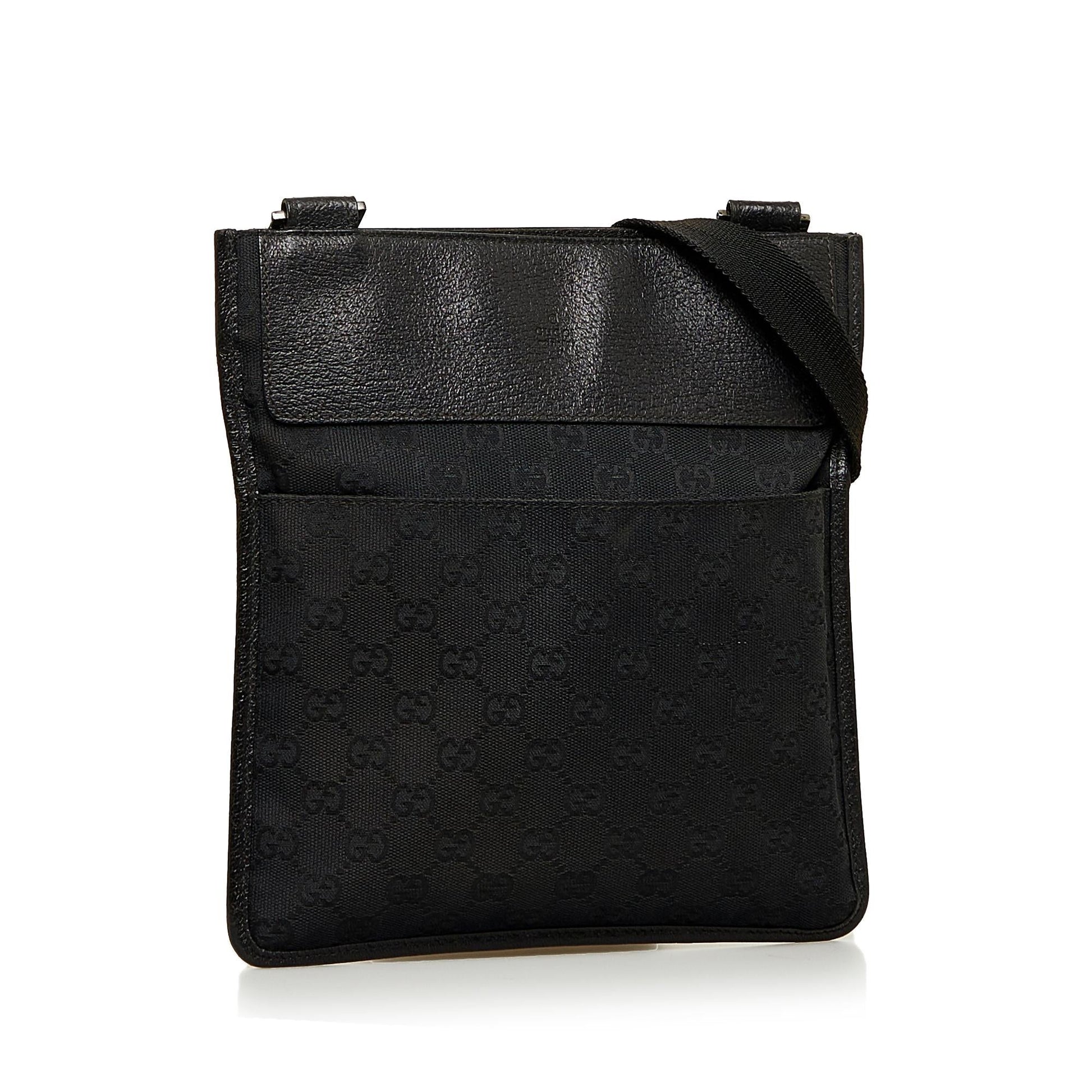 Gucci GG SHG-SXLWSf Canvas Calf Black Crossbody Bag