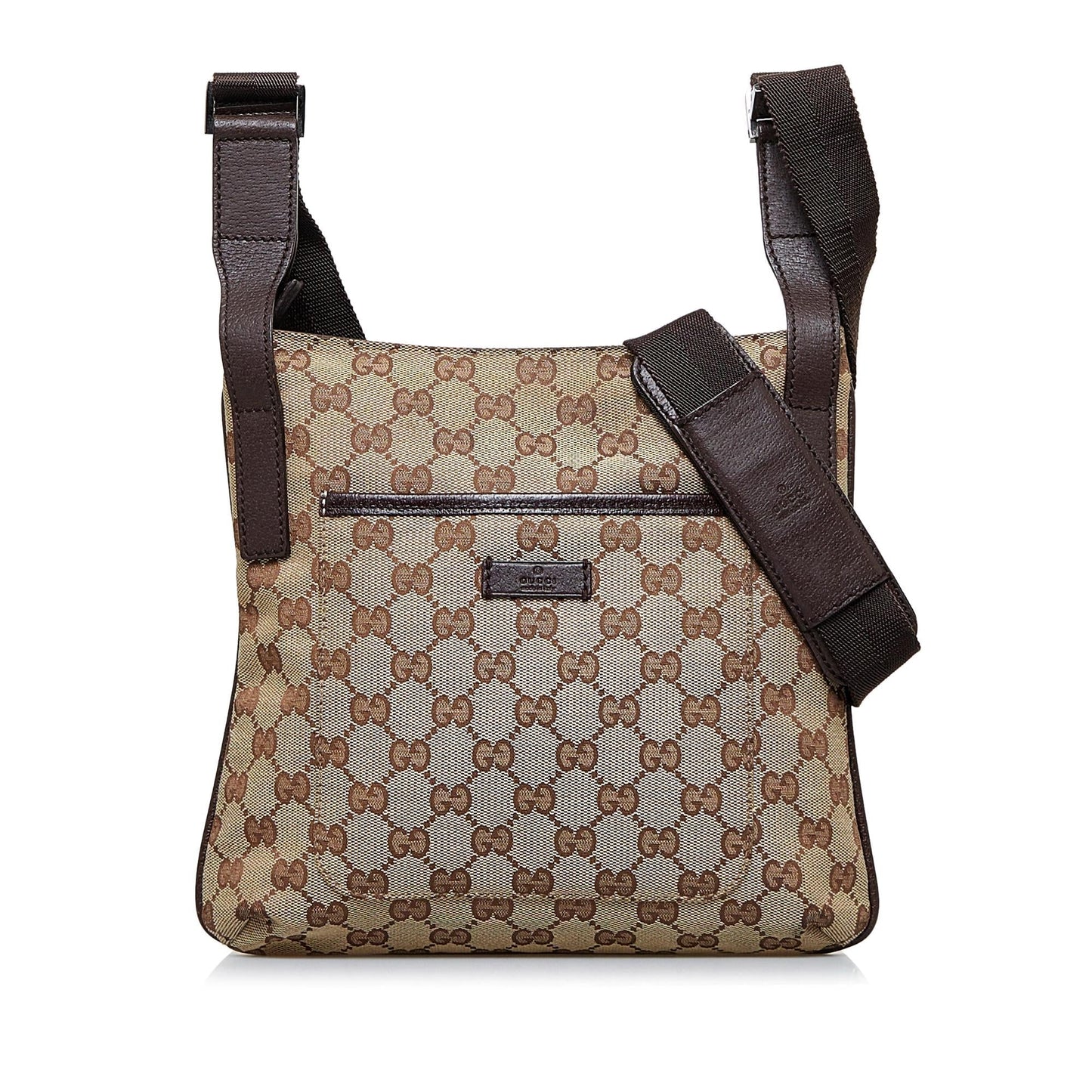 Gucci GG SHG-KjzGux Canvas Calf Brown Crossbody Bag