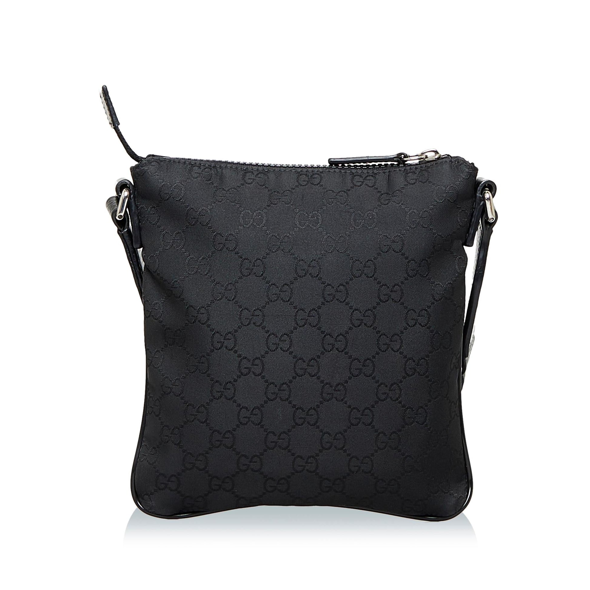 Gucci GG SHG-zpvXgM Canvas Calf Black Crossbody Bag