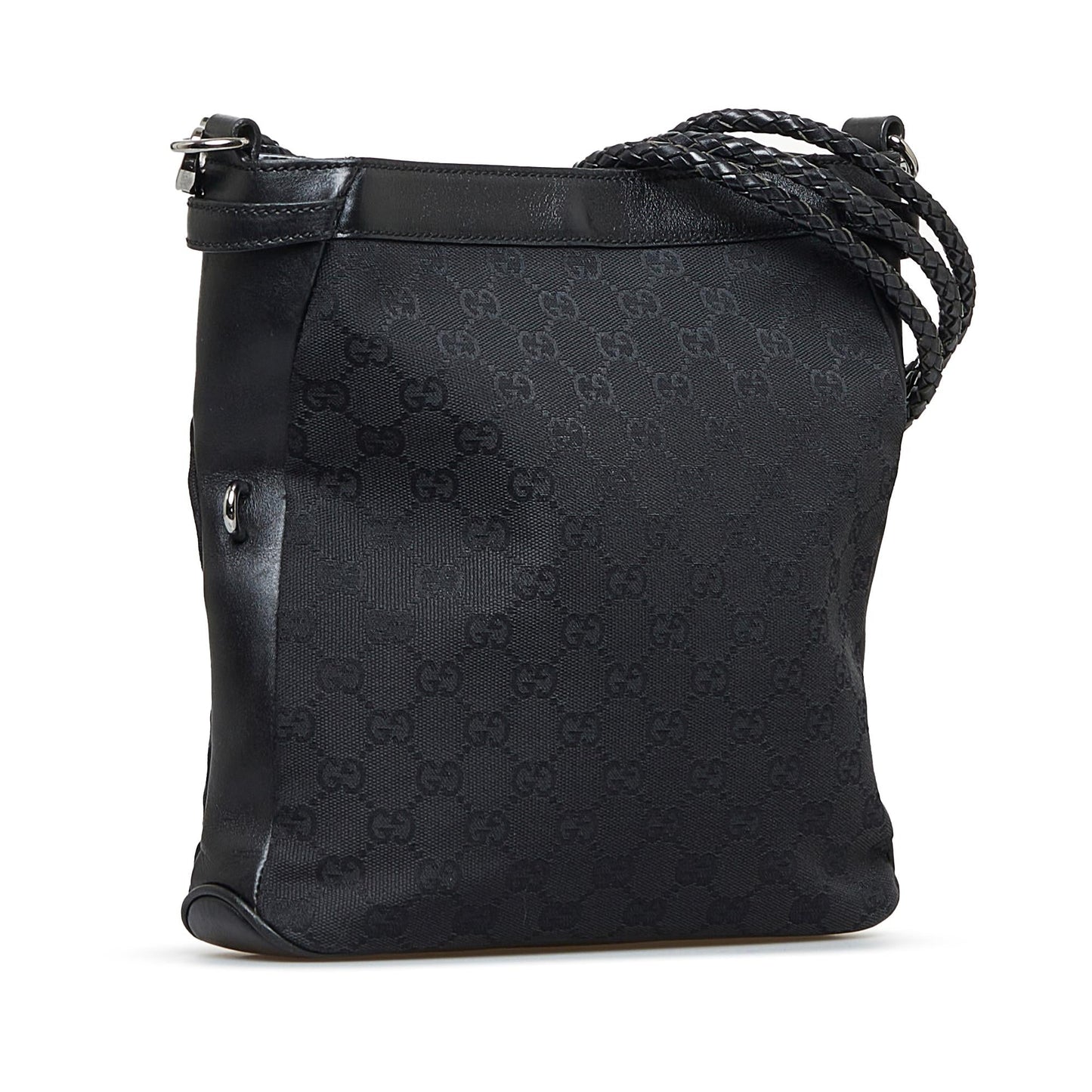 Gucci GG SHG-svpYSh Canvas Calf Black Crossbody Bag