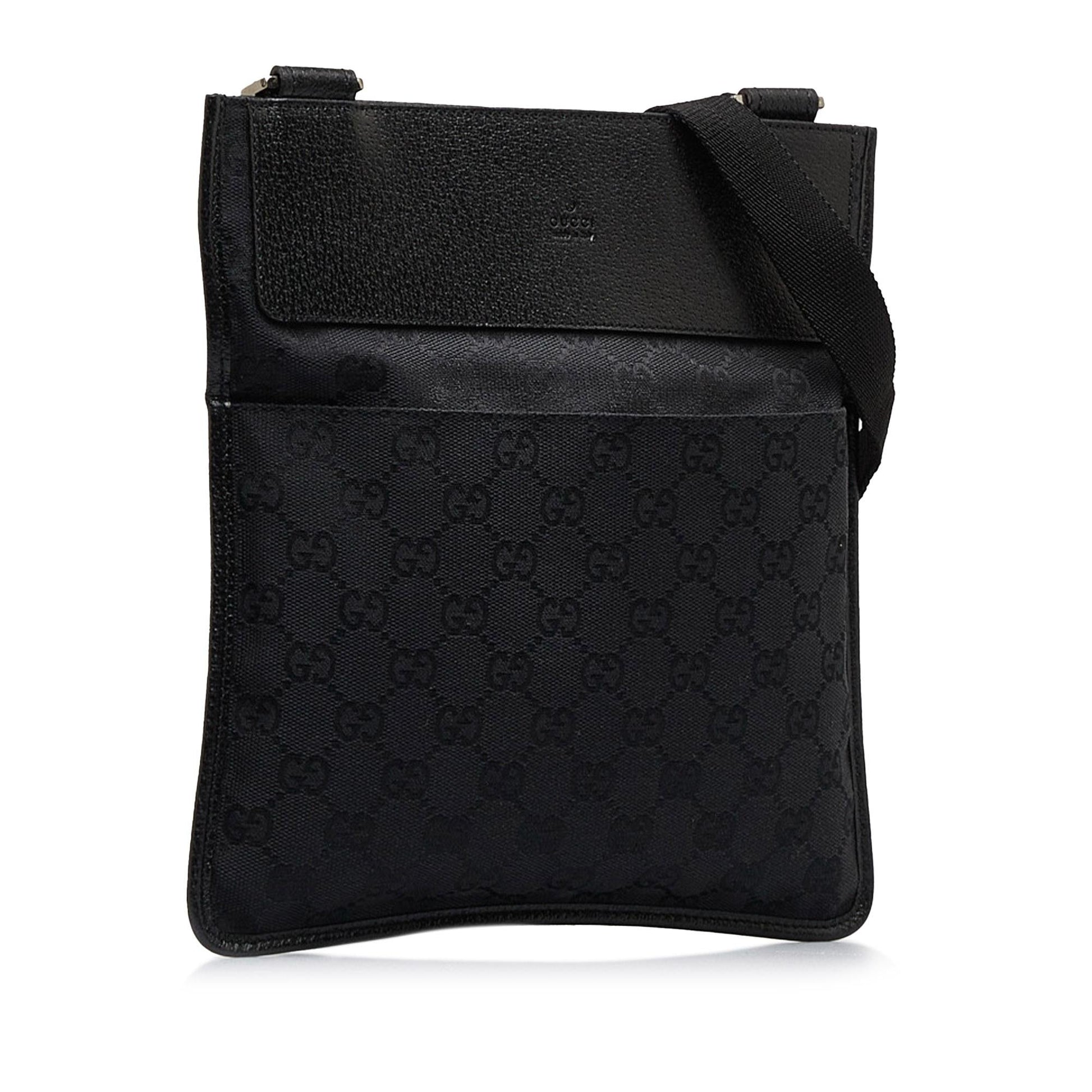 Gucci GG SHG-ZhFELR Canvas Calf Black Crossbody Bag