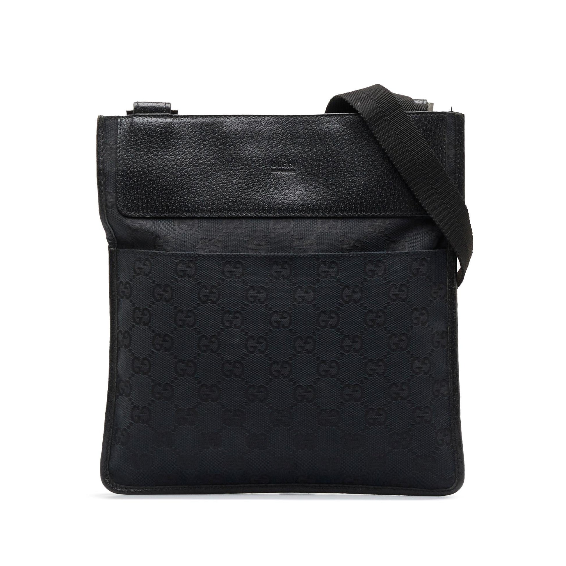 Gucci GG SHG-85hzKO Canvas Black Crossbody Bag