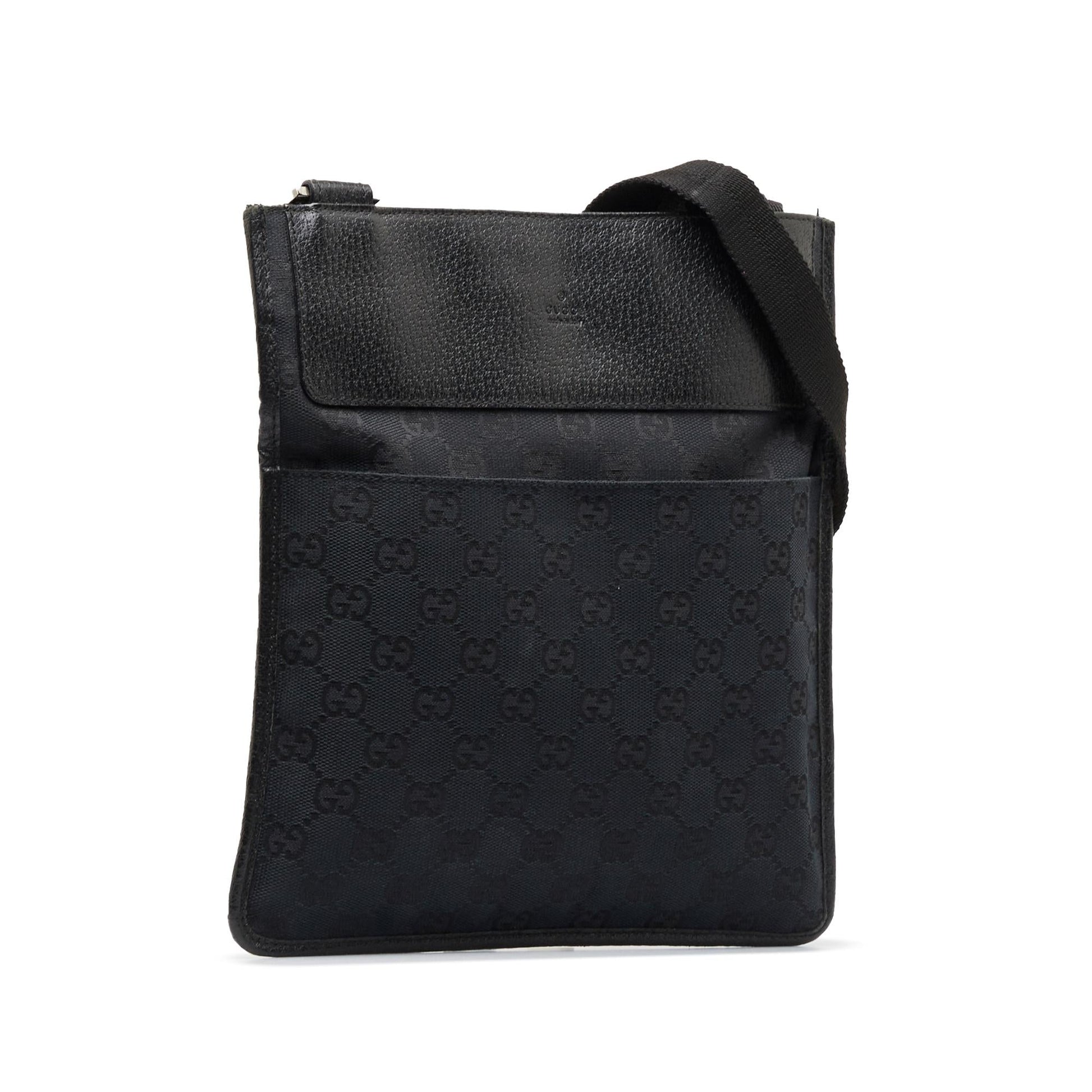 Gucci GG SHG-85hzKO Canvas Black Crossbody Bag
