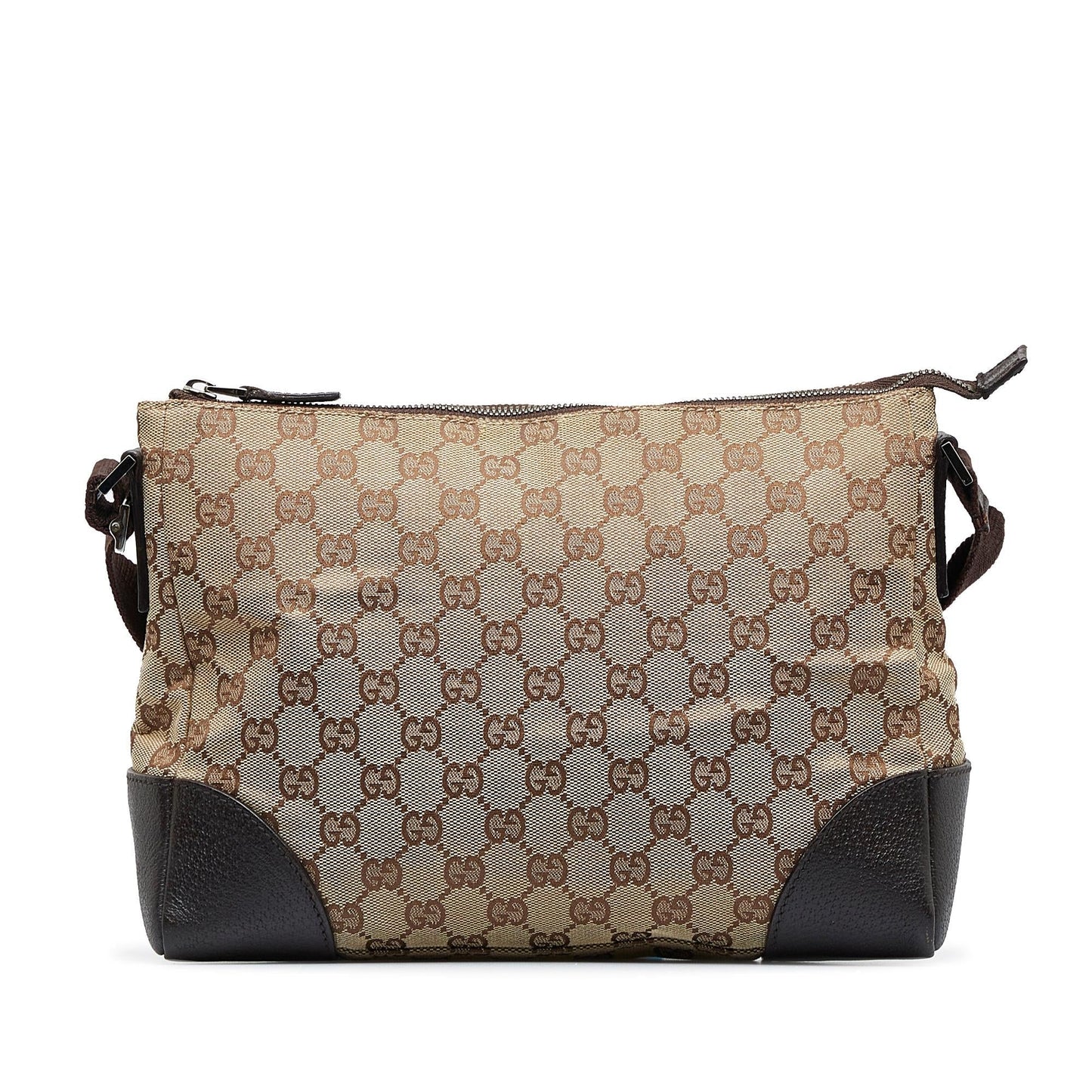 Gucci GG SHG-1xWNFP Canvas Calf Brown Crossbody Bag