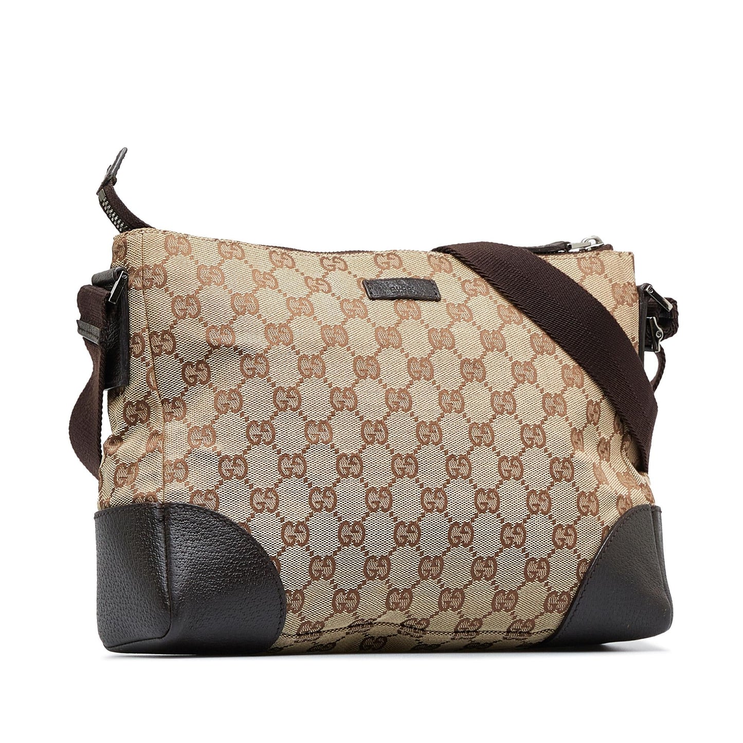 Gucci GG SHG-1xWNFP Canvas Calf Brown Crossbody Bag