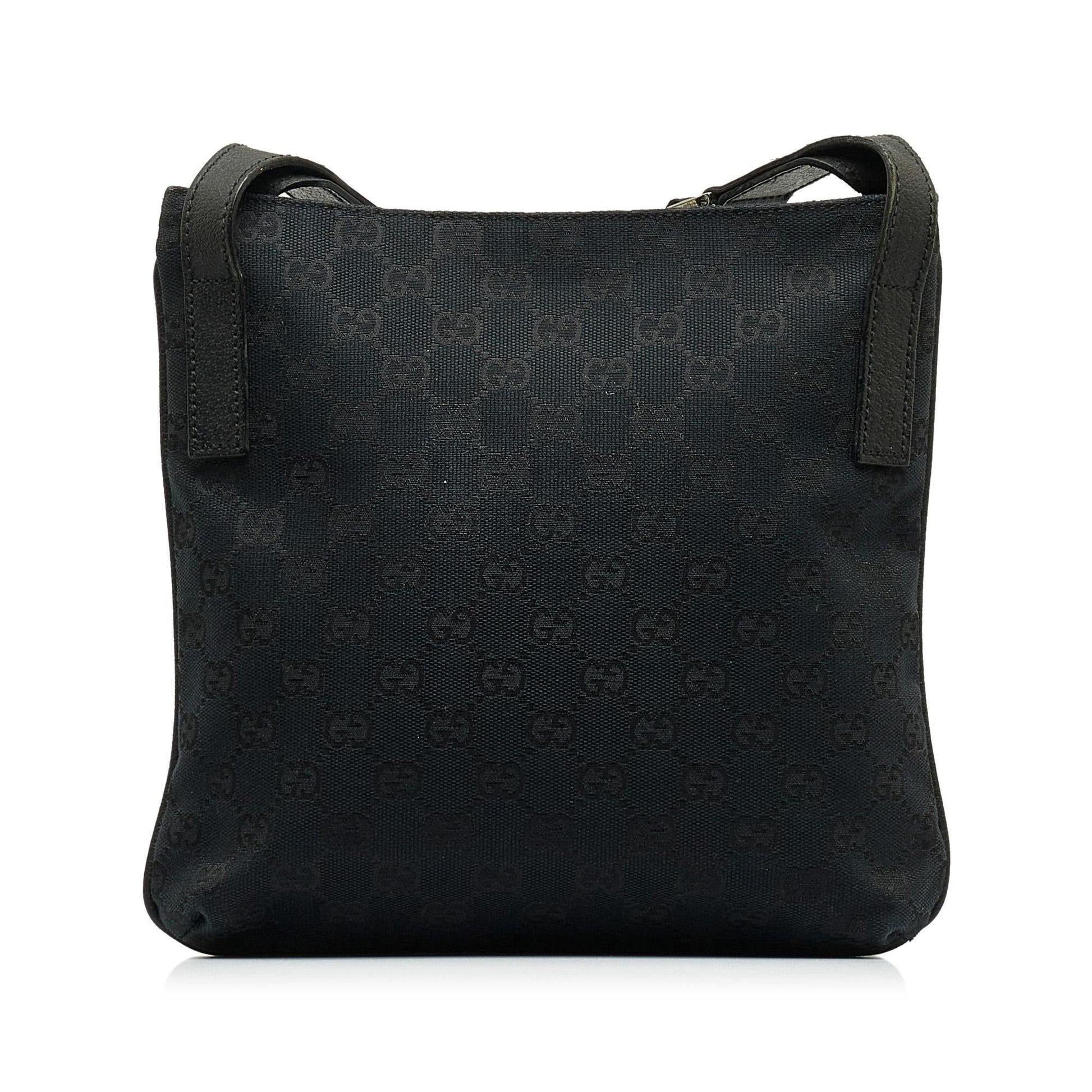 Gucci GG SHG-2XVn99 Canvas Calf Black Crossbody Bag