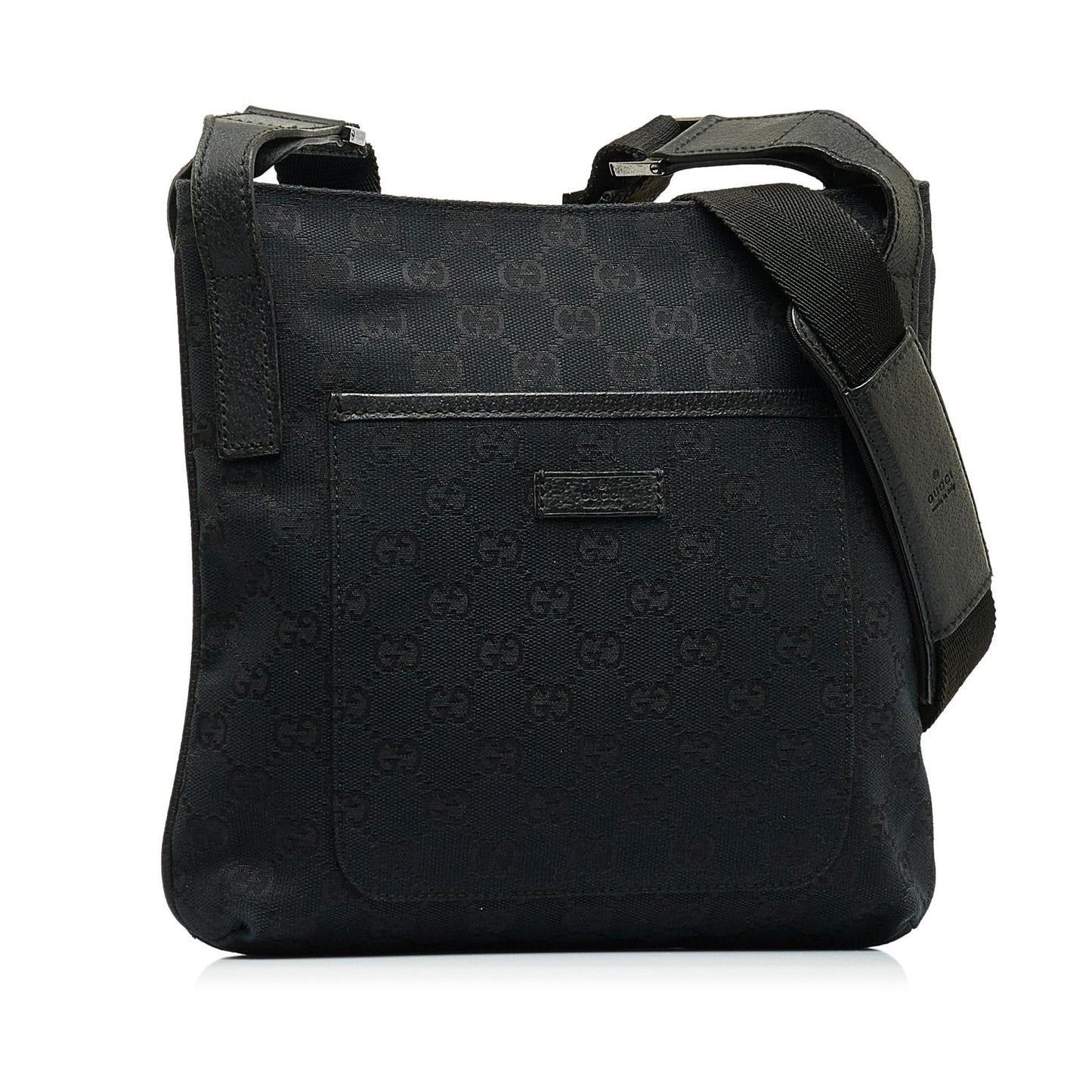 Gucci GG SHG-2XVn99 Canvas Calf Black Crossbody Bag