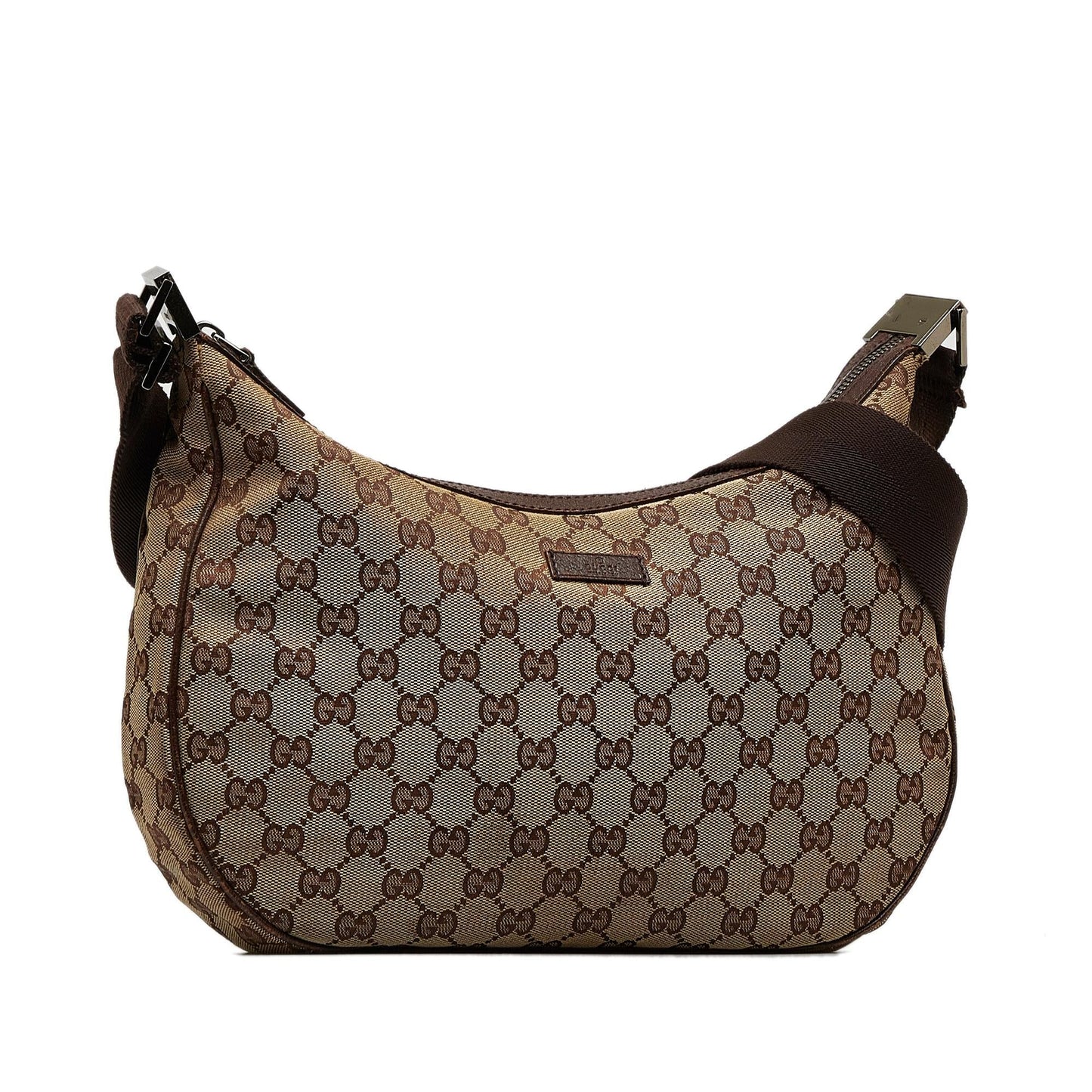 Gucci GG SHG-QJp6Hg Canvas Calf Brown Crossbody Bag