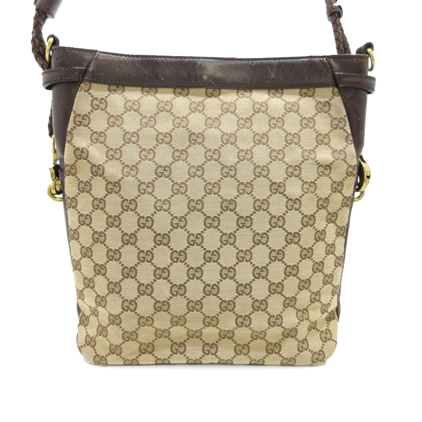 Gucci GG SHG-yLPVed Canvas Brown Crossbody Bag